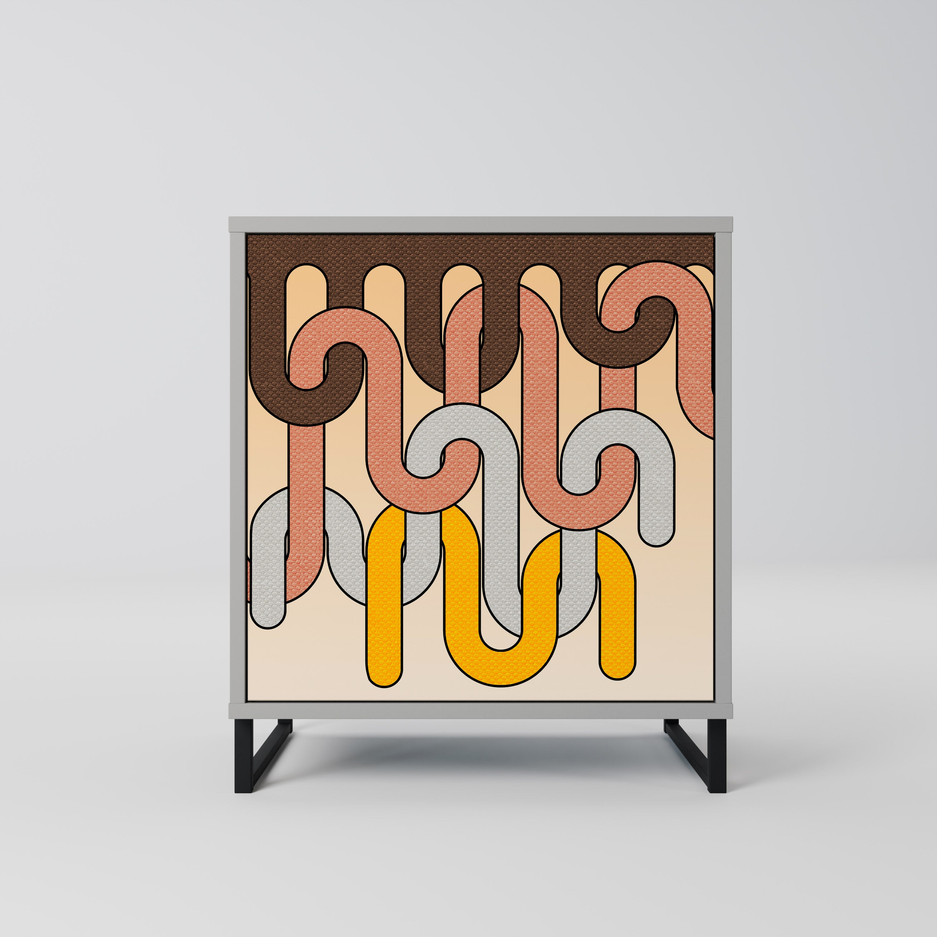 COLORFUL STRINGS Komoda 1-drzwiowa korpus Szary