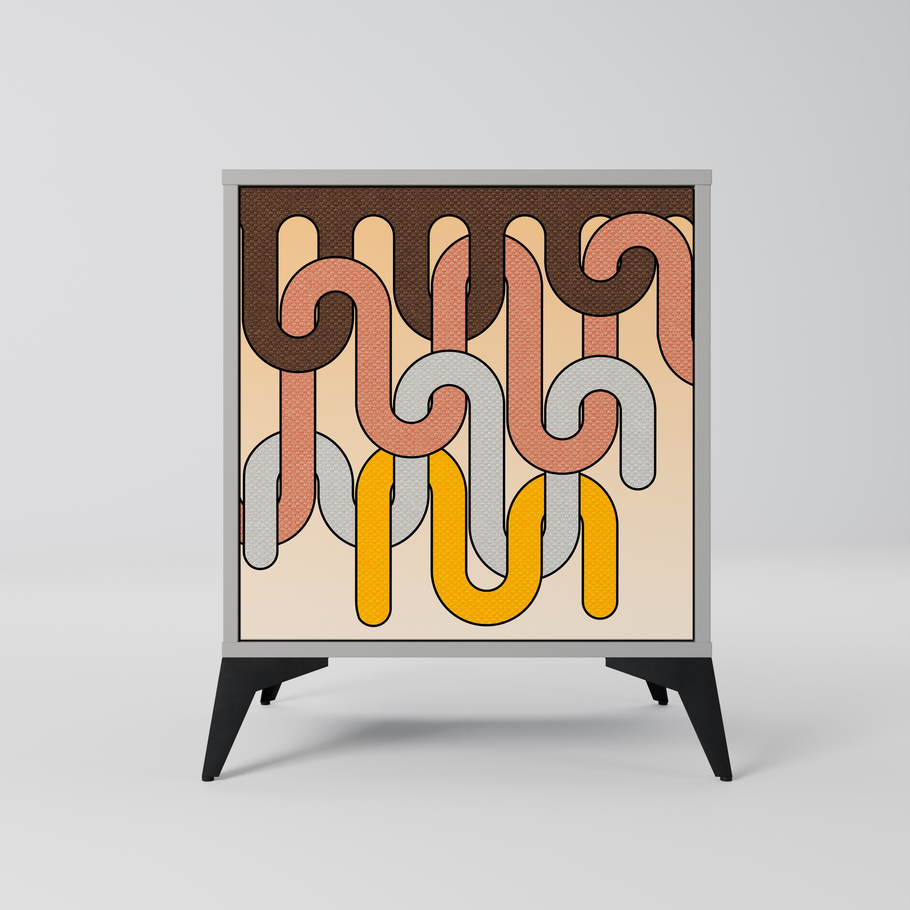 COLORFUL STRINGS Komoda 1-drzwiowa korpus Szary