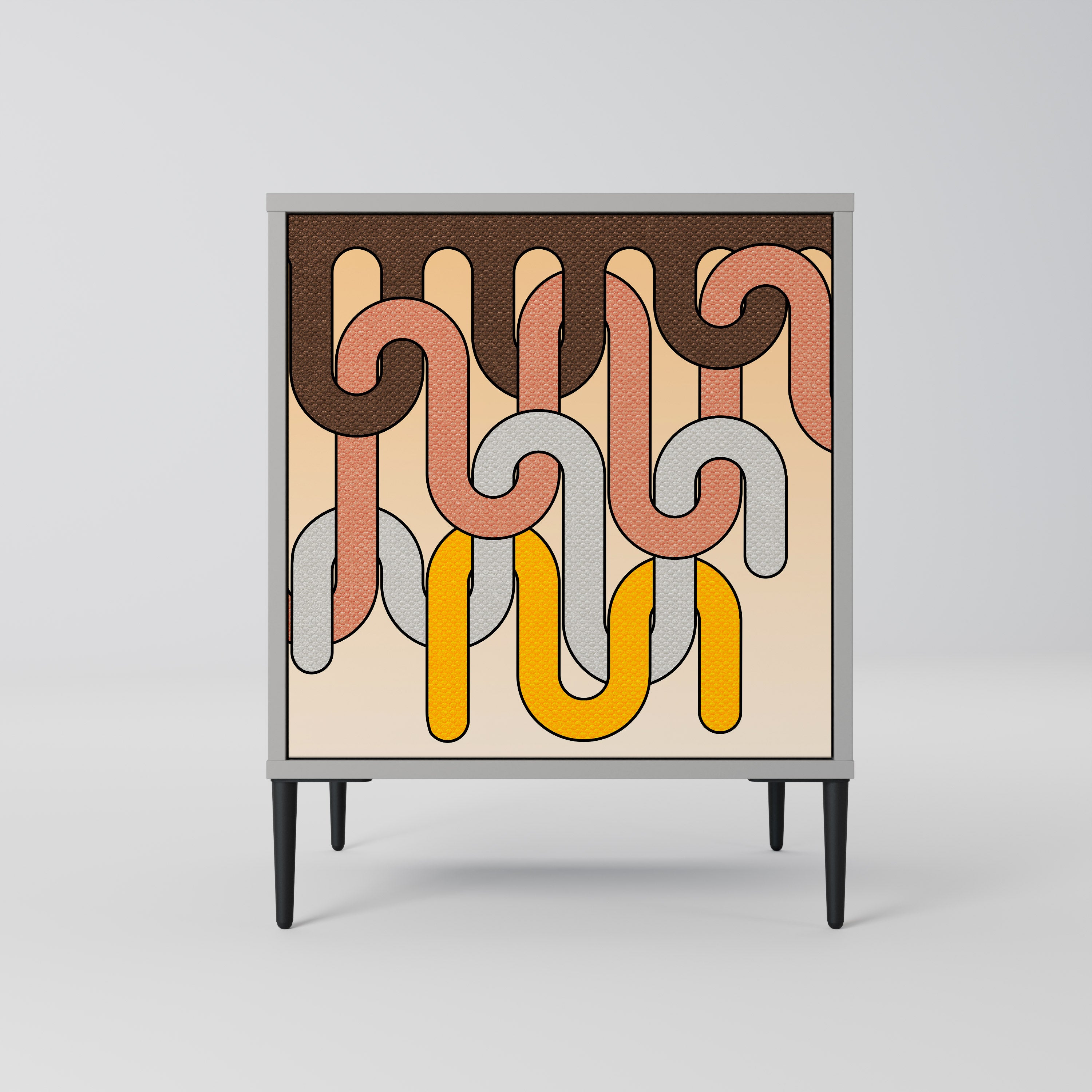 COLORFUL STRINGS Komoda 1-drzwiowa korpus Szary