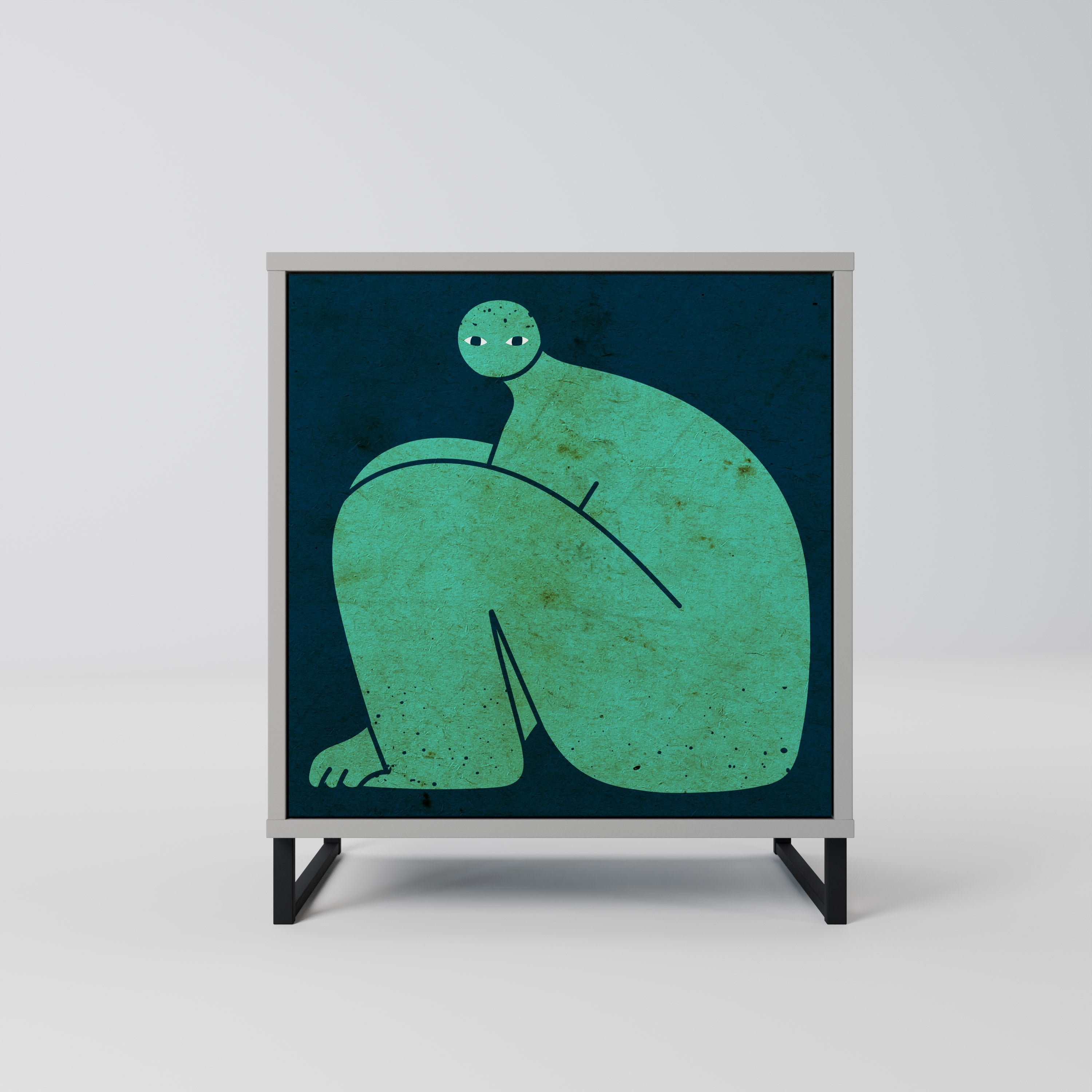 TOGETHER BUT SEPARATELY Komoda 1-drzwiowa korpus Szary