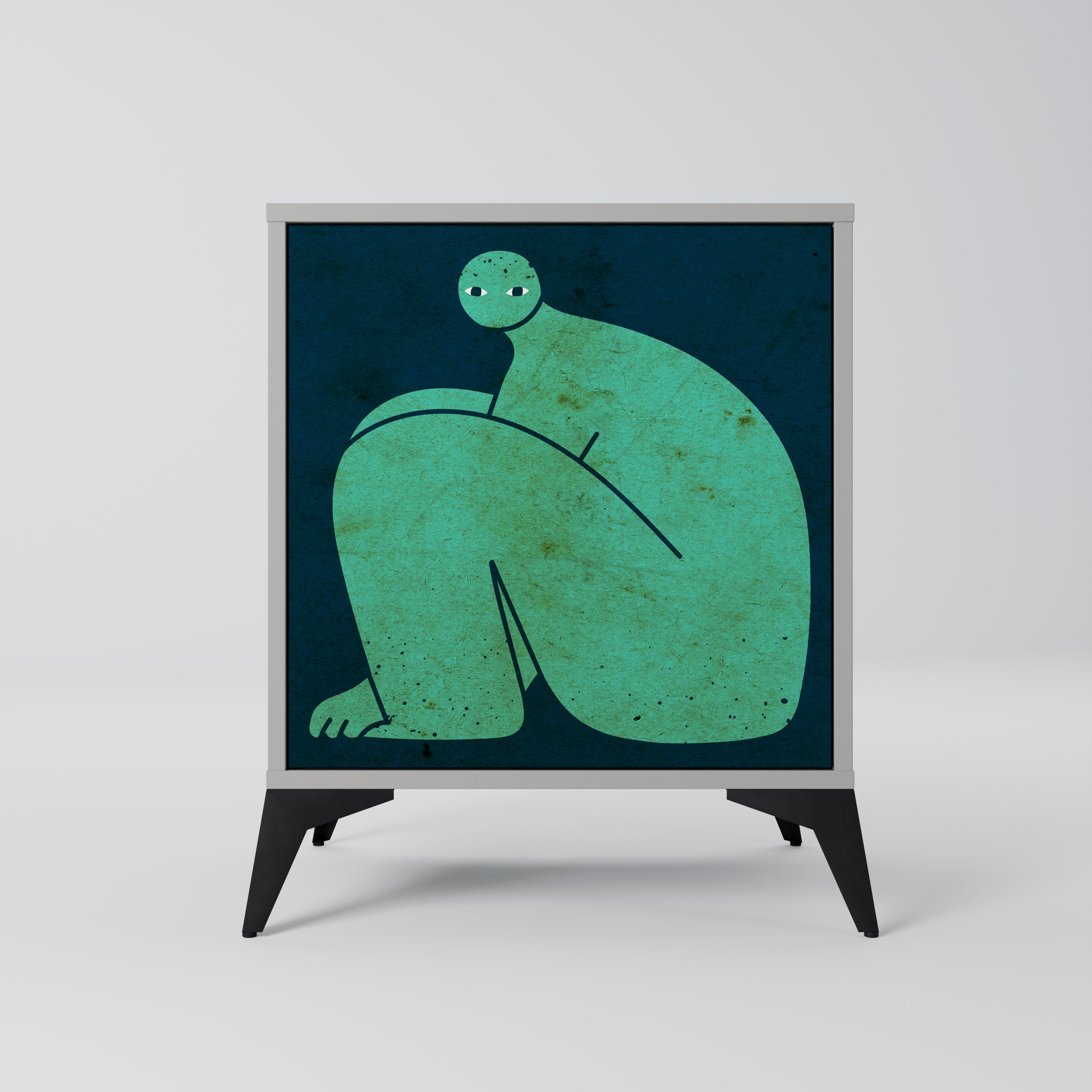 TOGETHER BUT SEPARATELY Komoda 1-drzwiowa korpus Szary