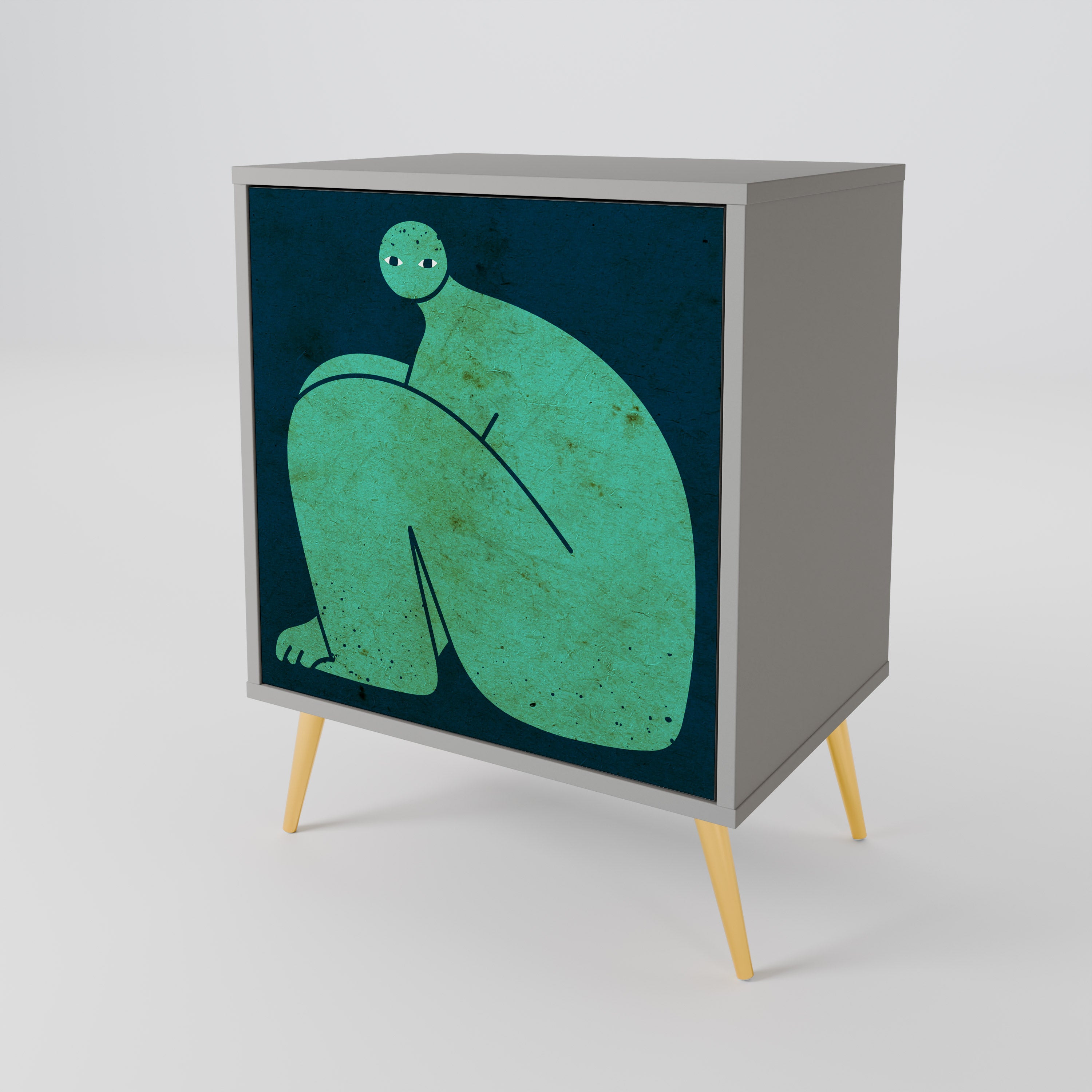 TOGETHER BUT SEPARATELY Komoda 1-drzwiowa korpus Szary