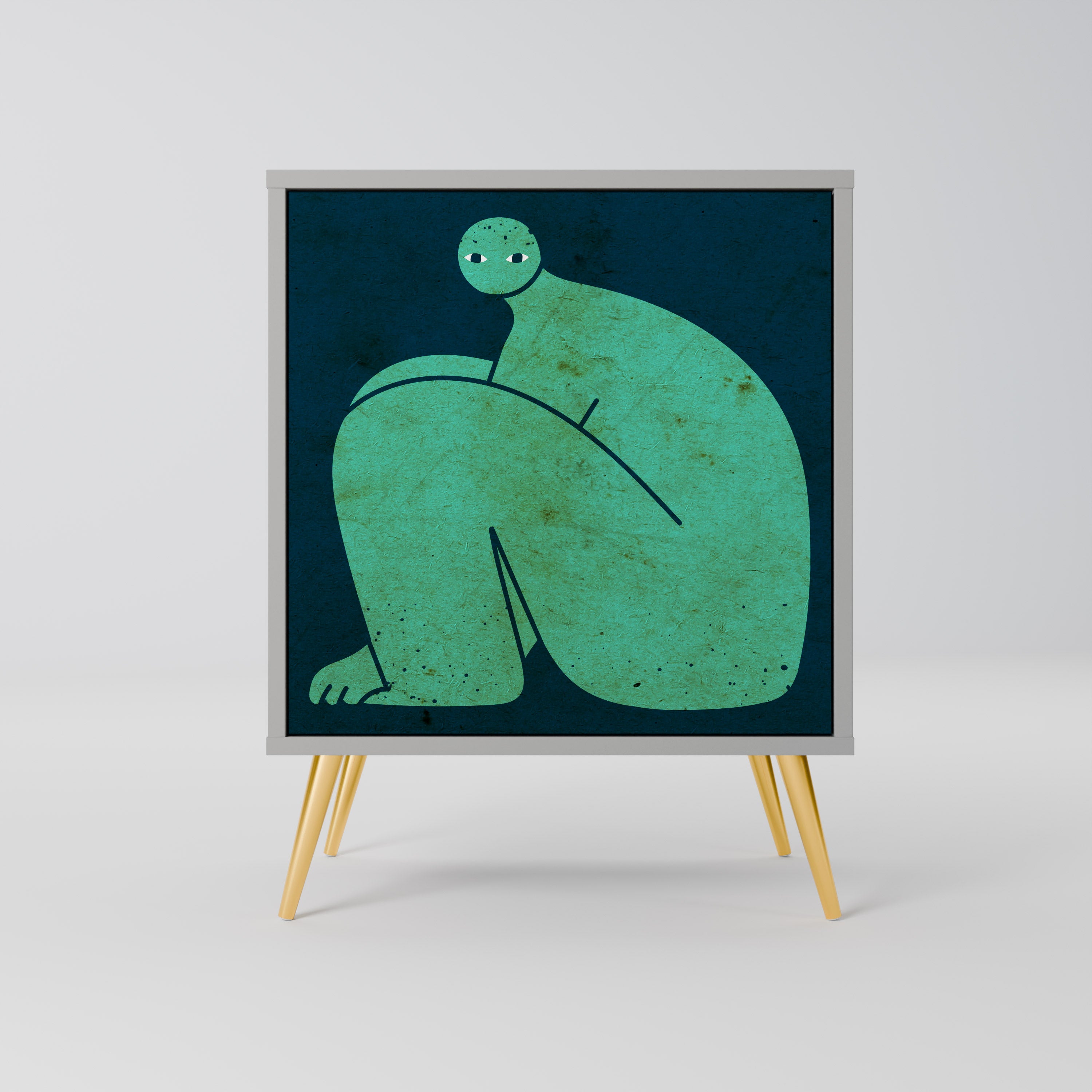 TOGETHER BUT SEPARATELY Komoda 1-drzwiowa korpus Szary