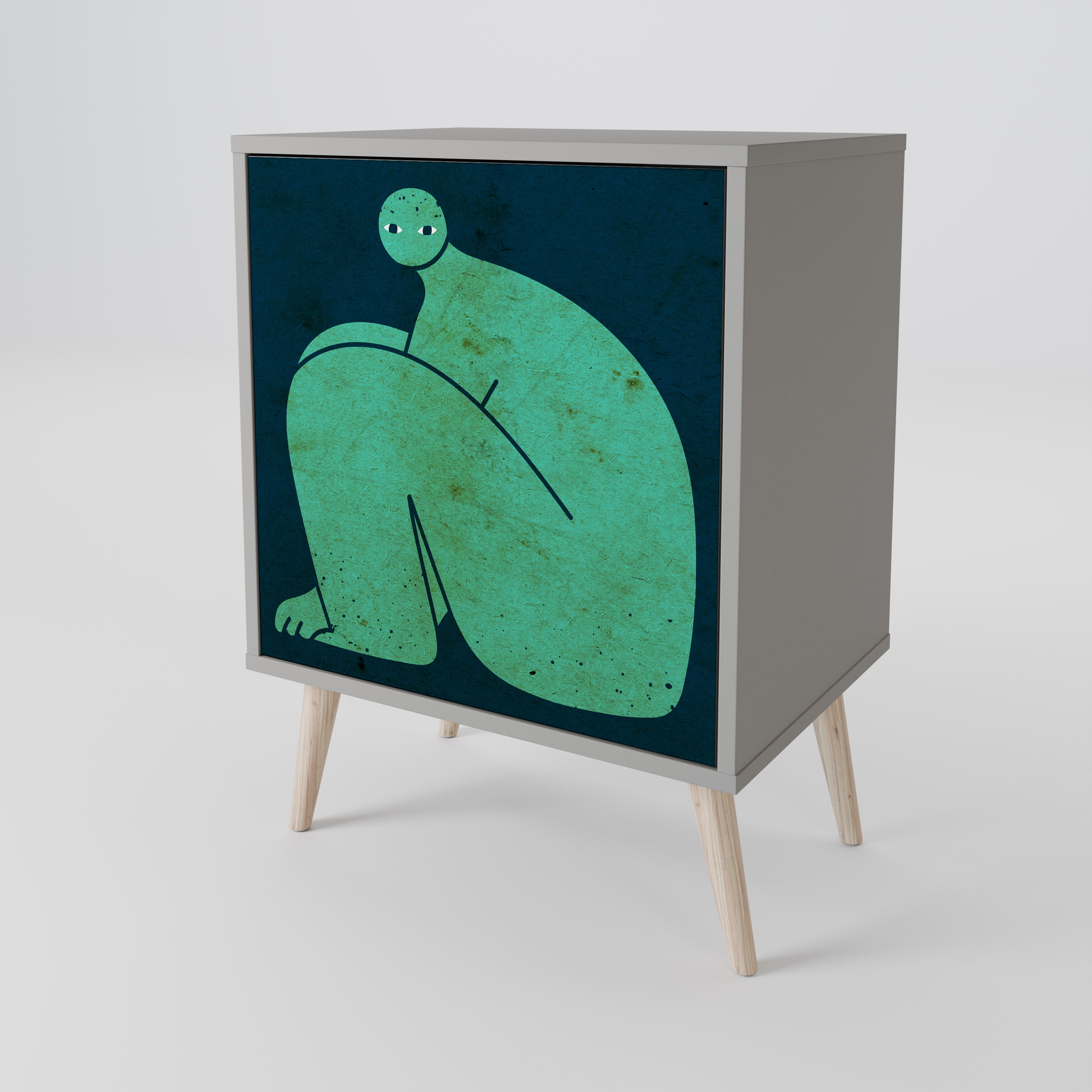 TOGETHER BUT SEPARATELY Komoda 1-drzwiowa korpus Szary