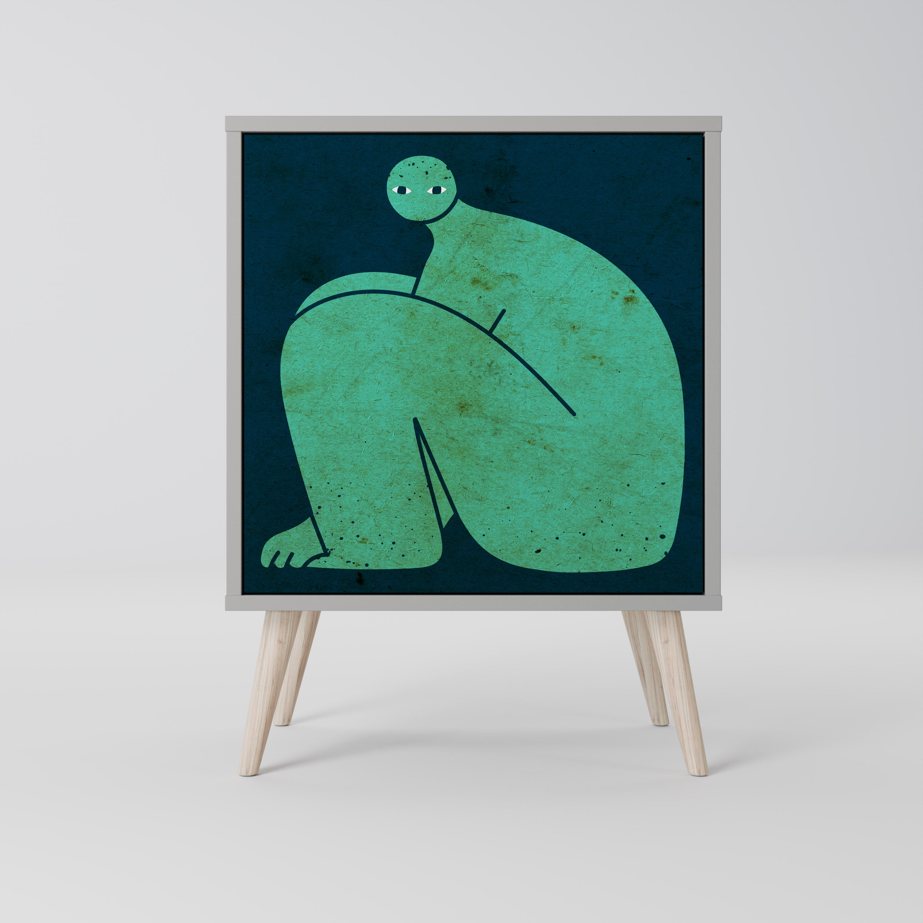 TOGETHER BUT SEPARATELY Komoda 1-drzwiowa korpus Szary