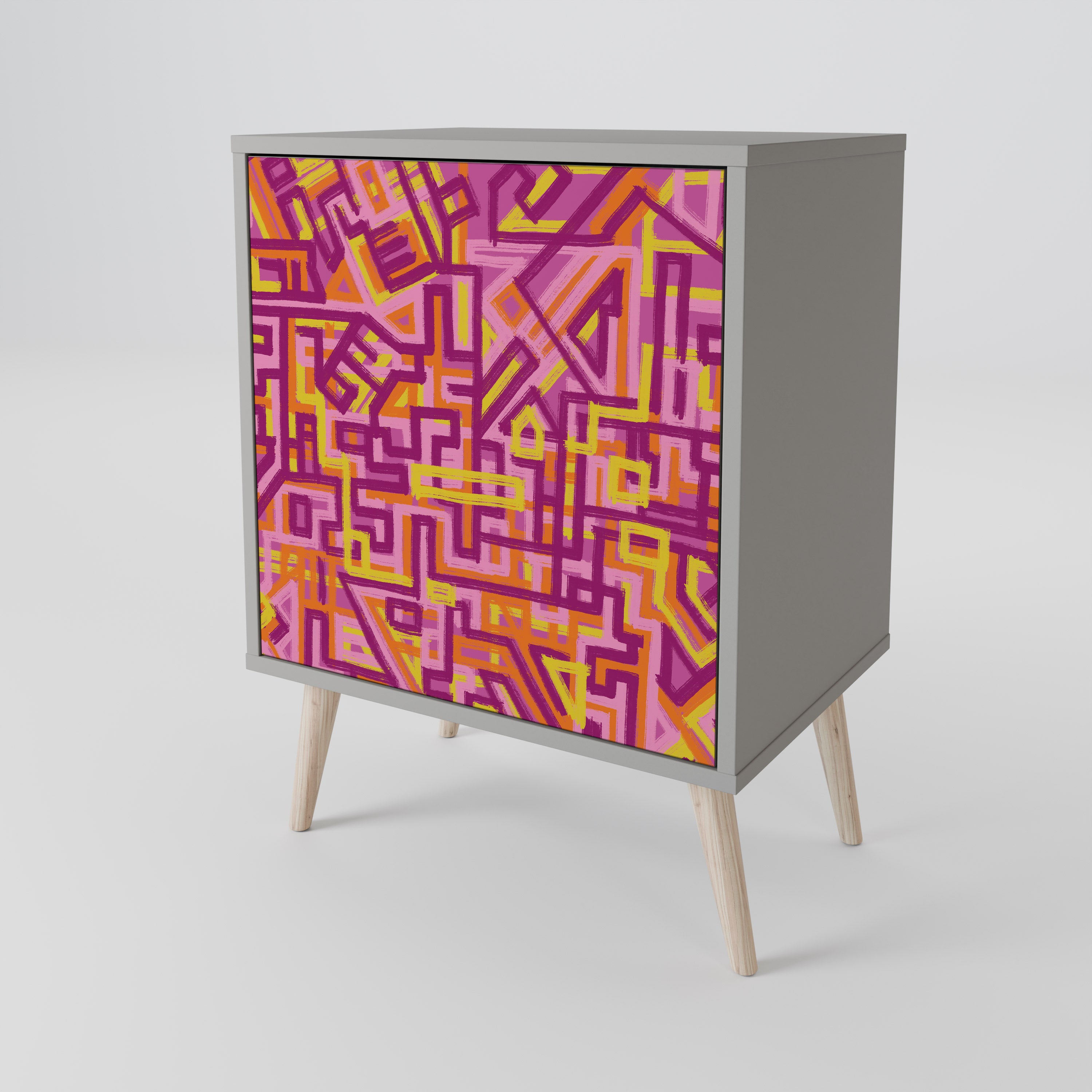 LOVELY MEMORIES Komoda 1-drzwiowa korpus Szary