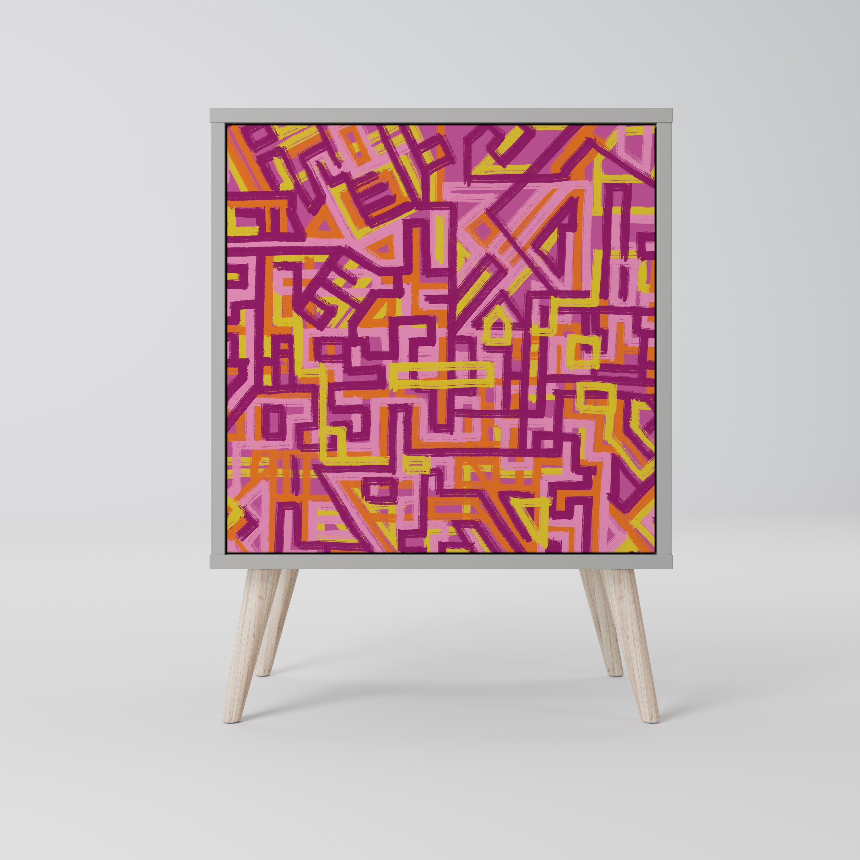 LOVELY MEMORIES Komoda 1-drzwiowa korpus Szary