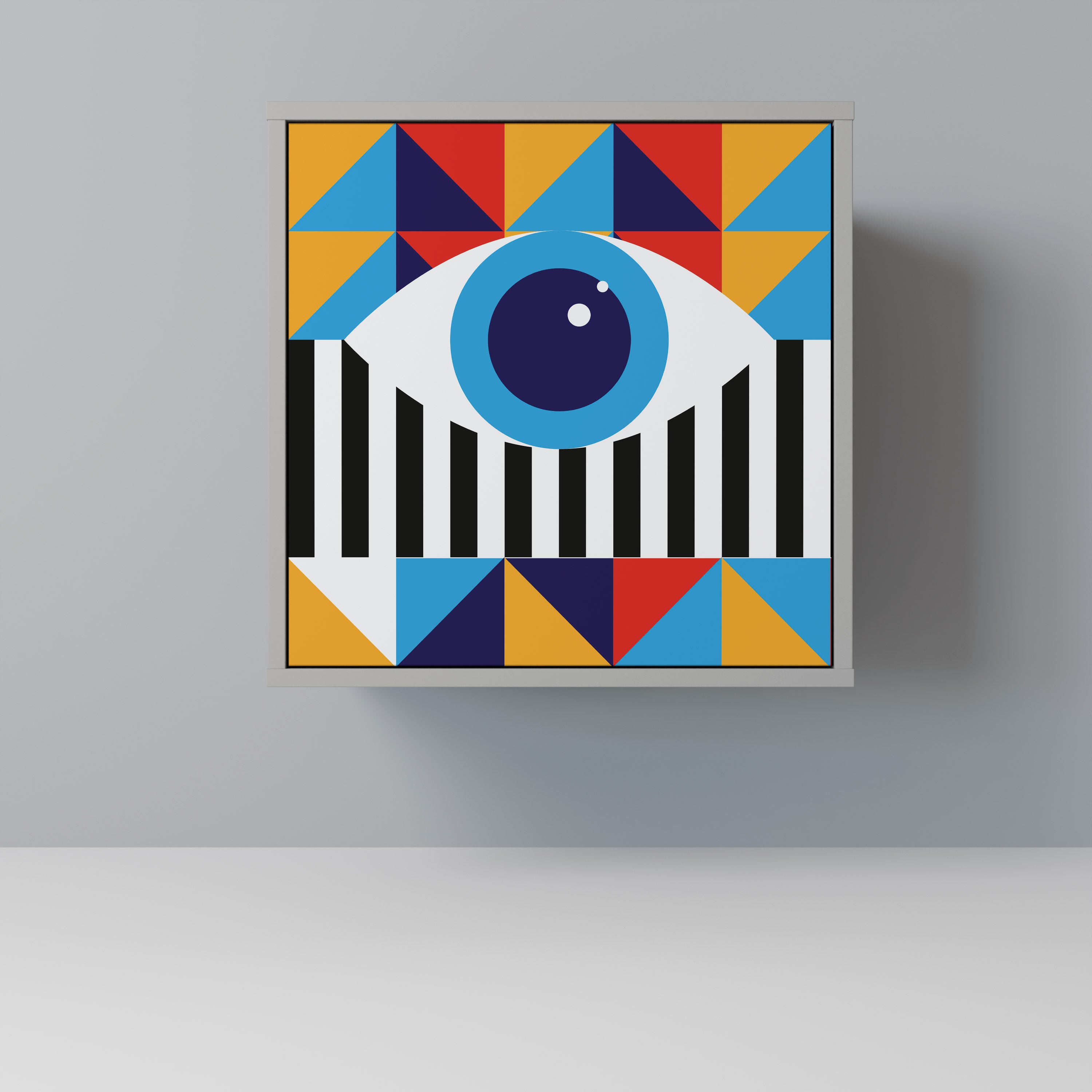 ABSTRACTION AND GEOMETRY Komoda 1-drzwiowa korpus Szary