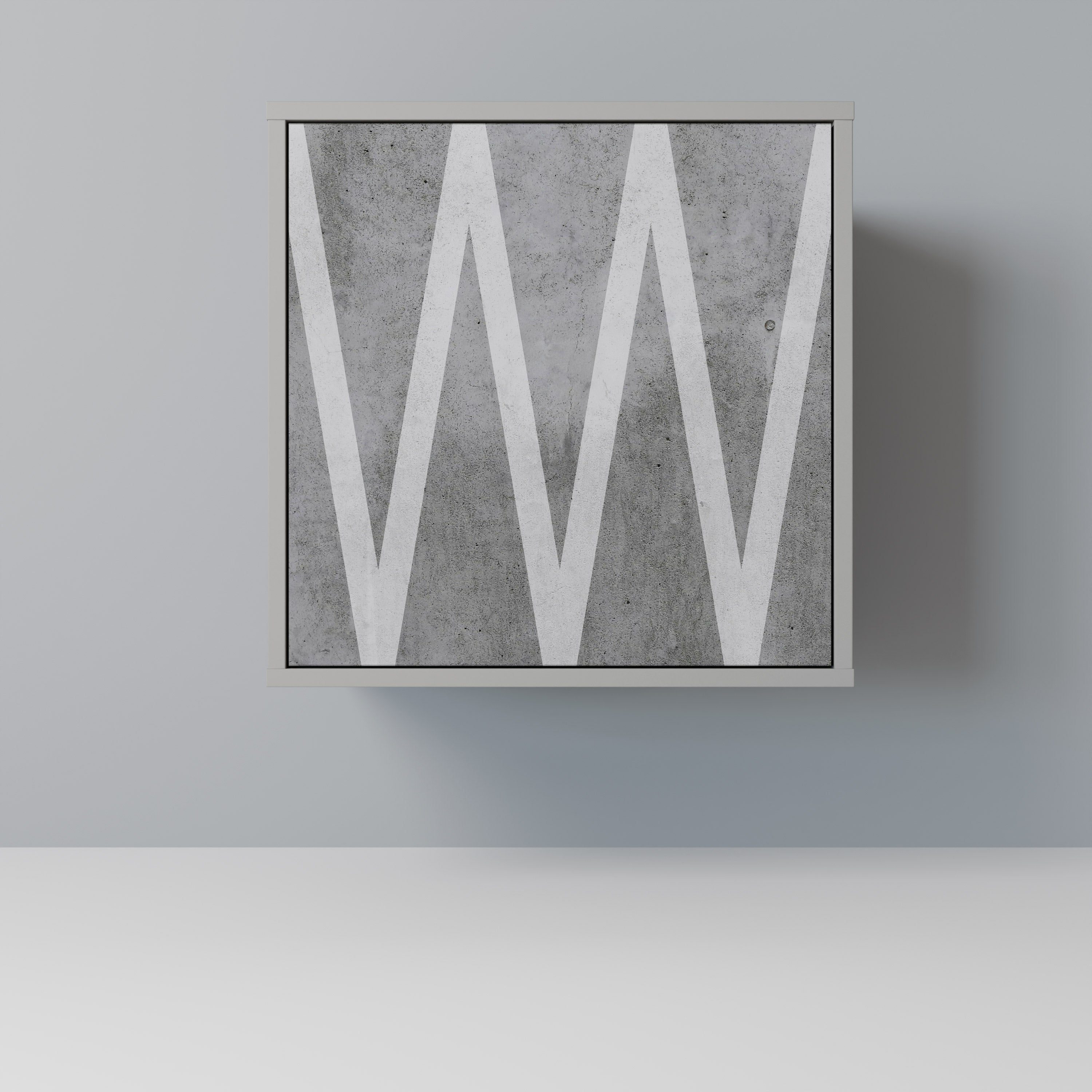 SOLID ZIG ZAG Komoda 1-drzwiowa korpus Szary