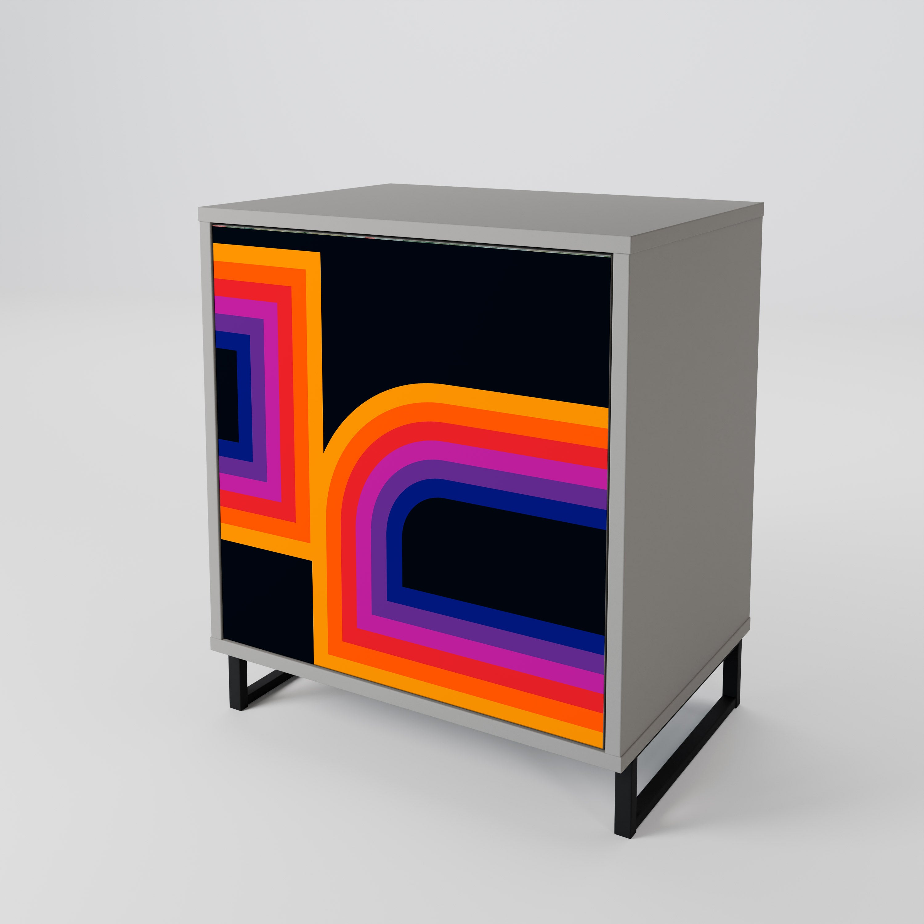 BLINDED BY THE LIGHTS Komoda 1-drzwiowa korpus Szary