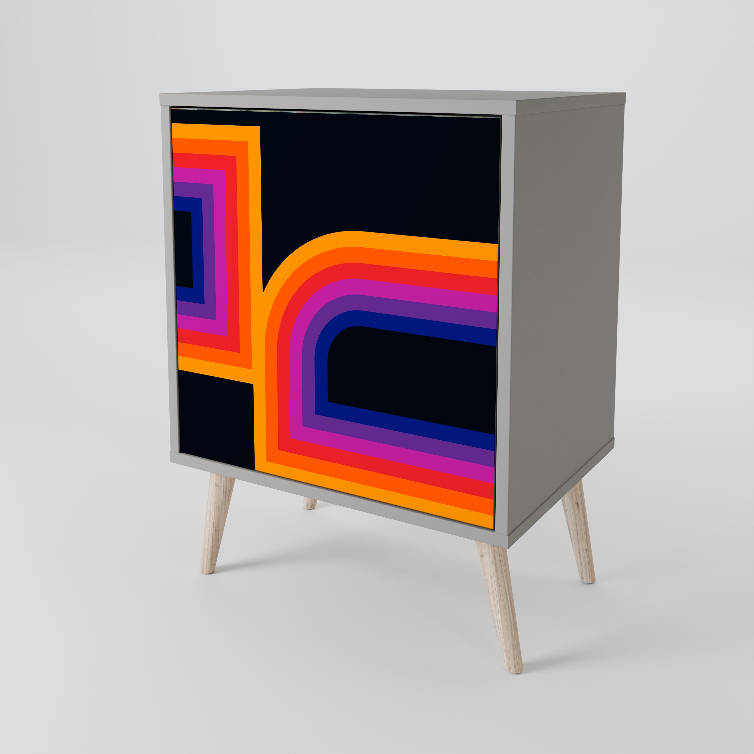 BLINDED BY THE LIGHTS Komoda 1-drzwiowa korpus Szary