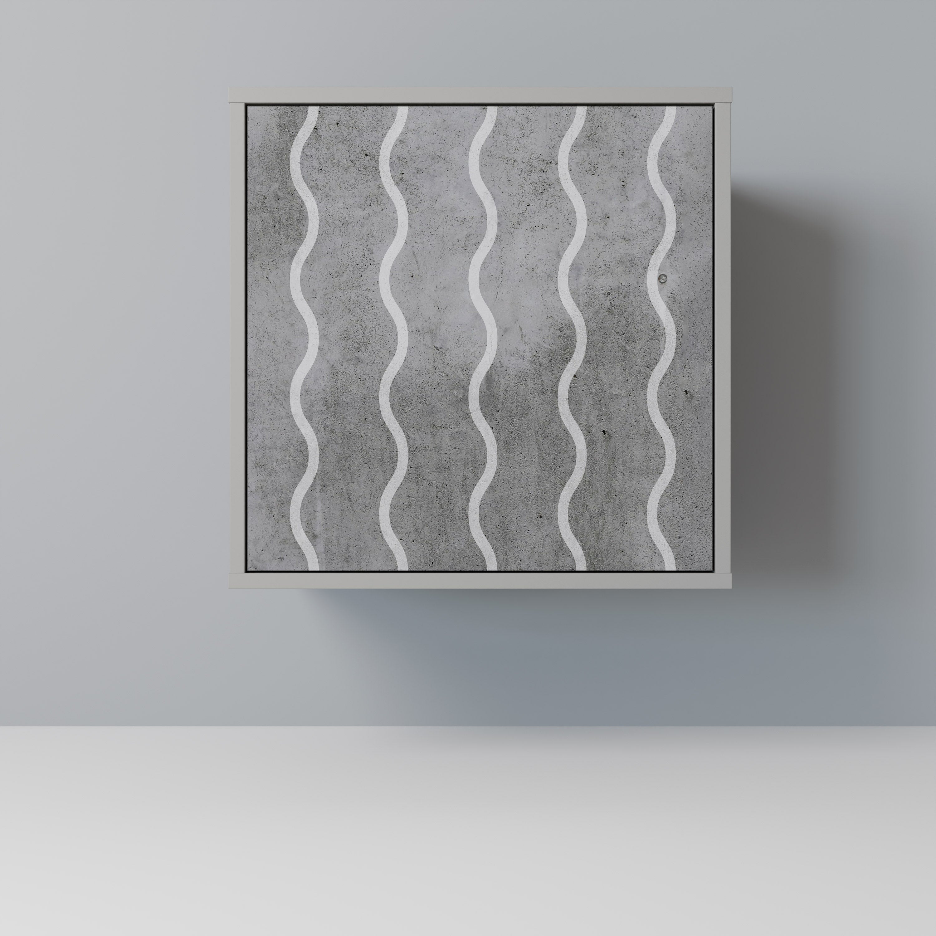 WAVES OF CONCRETE Komoda 1-drzwiowa korpus Szary