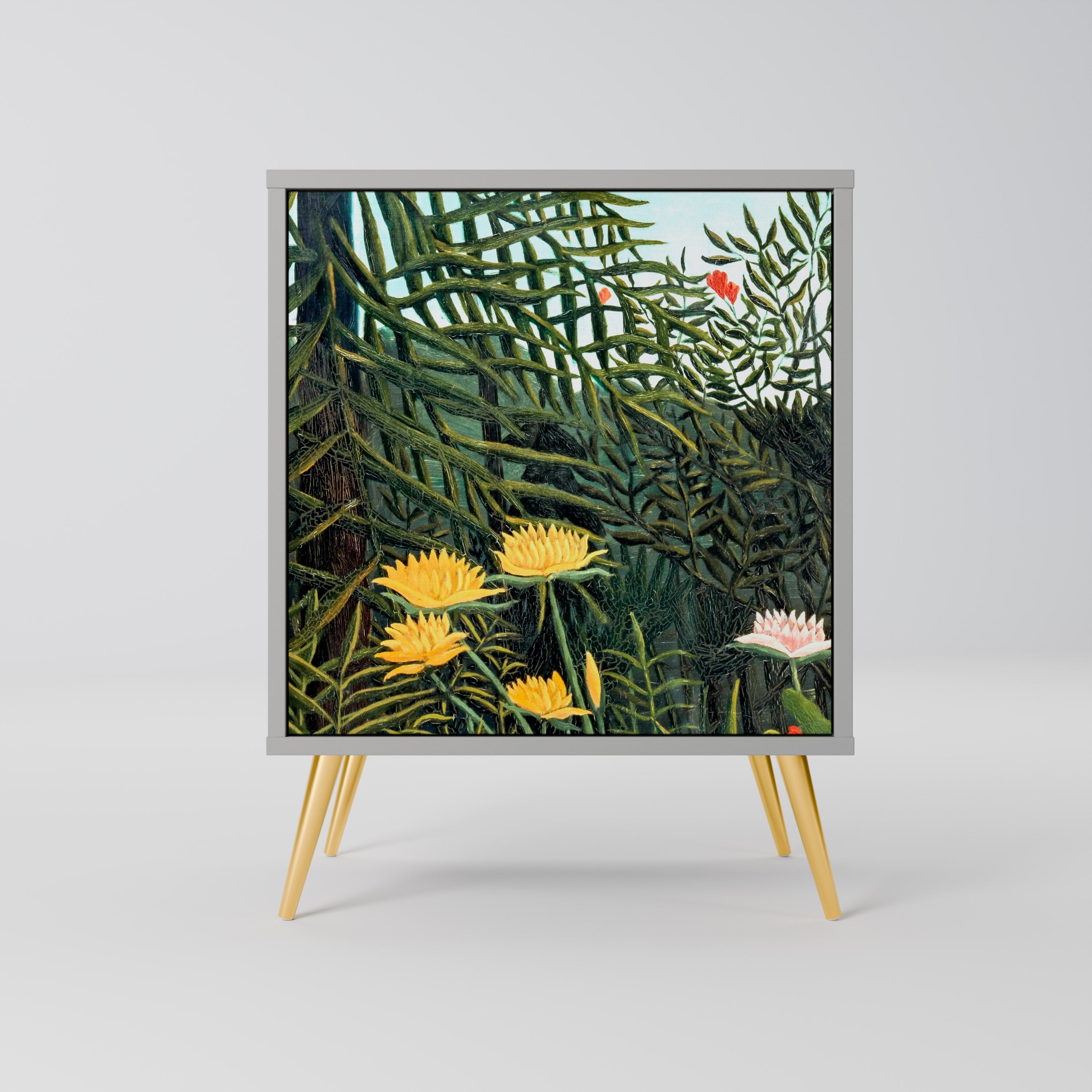 VIRGIN FOREST WITH SUNSET Komoda 1-drzwiowa korpus Szary