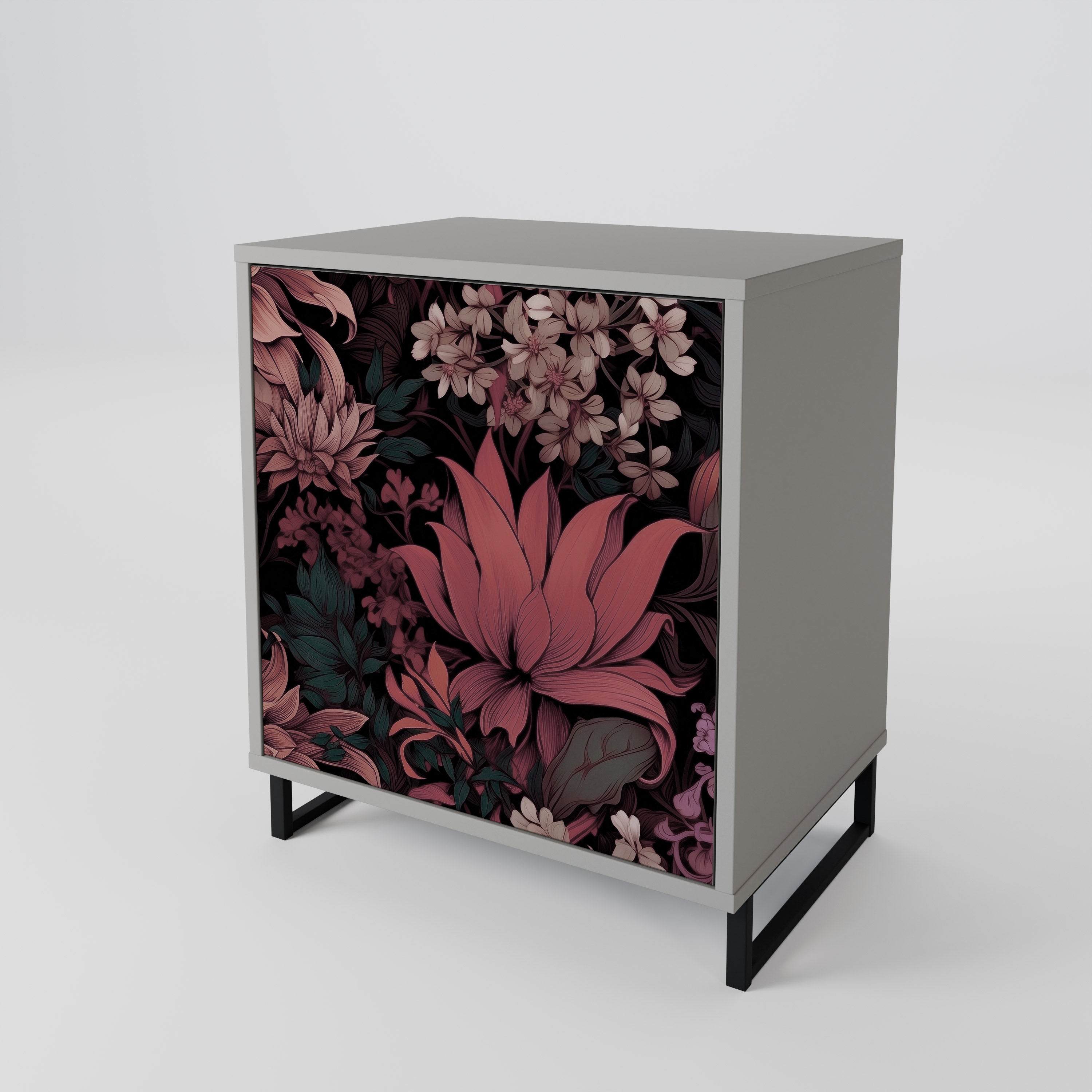 FLORAL WHISPER Komoda 1-drzwiowa korpus Szary