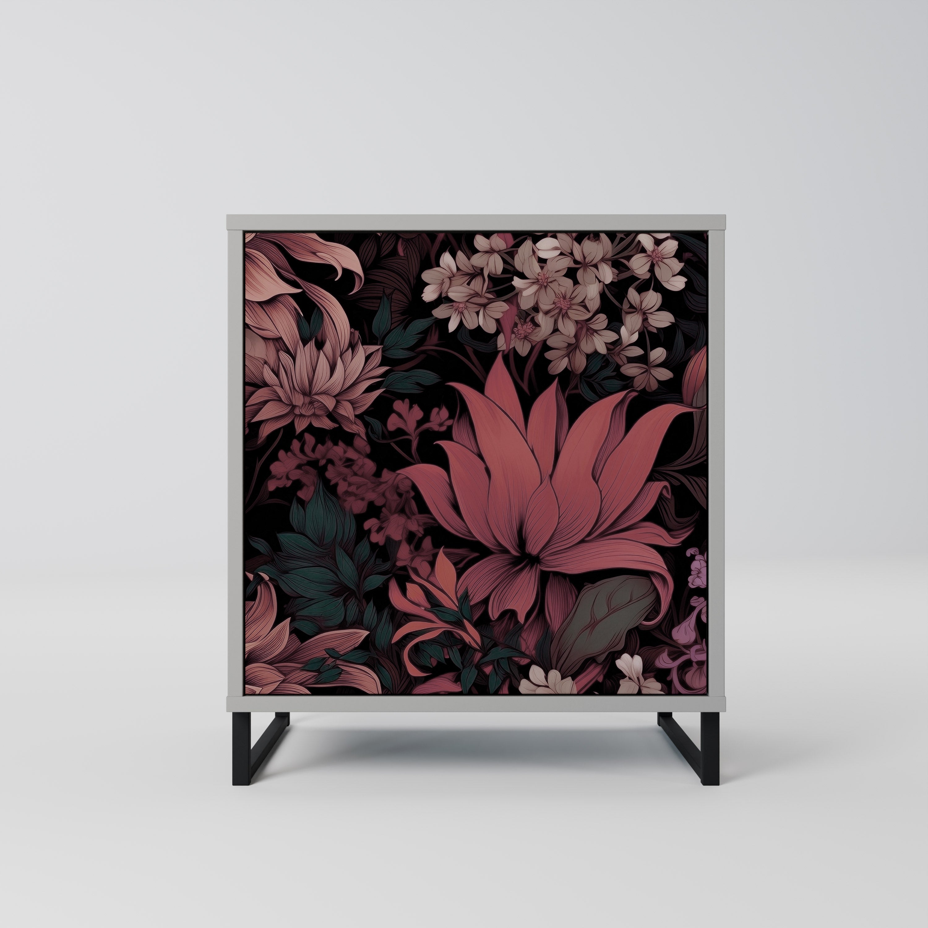 FLORAL WHISPER Komoda 1-drzwiowa korpus Szary