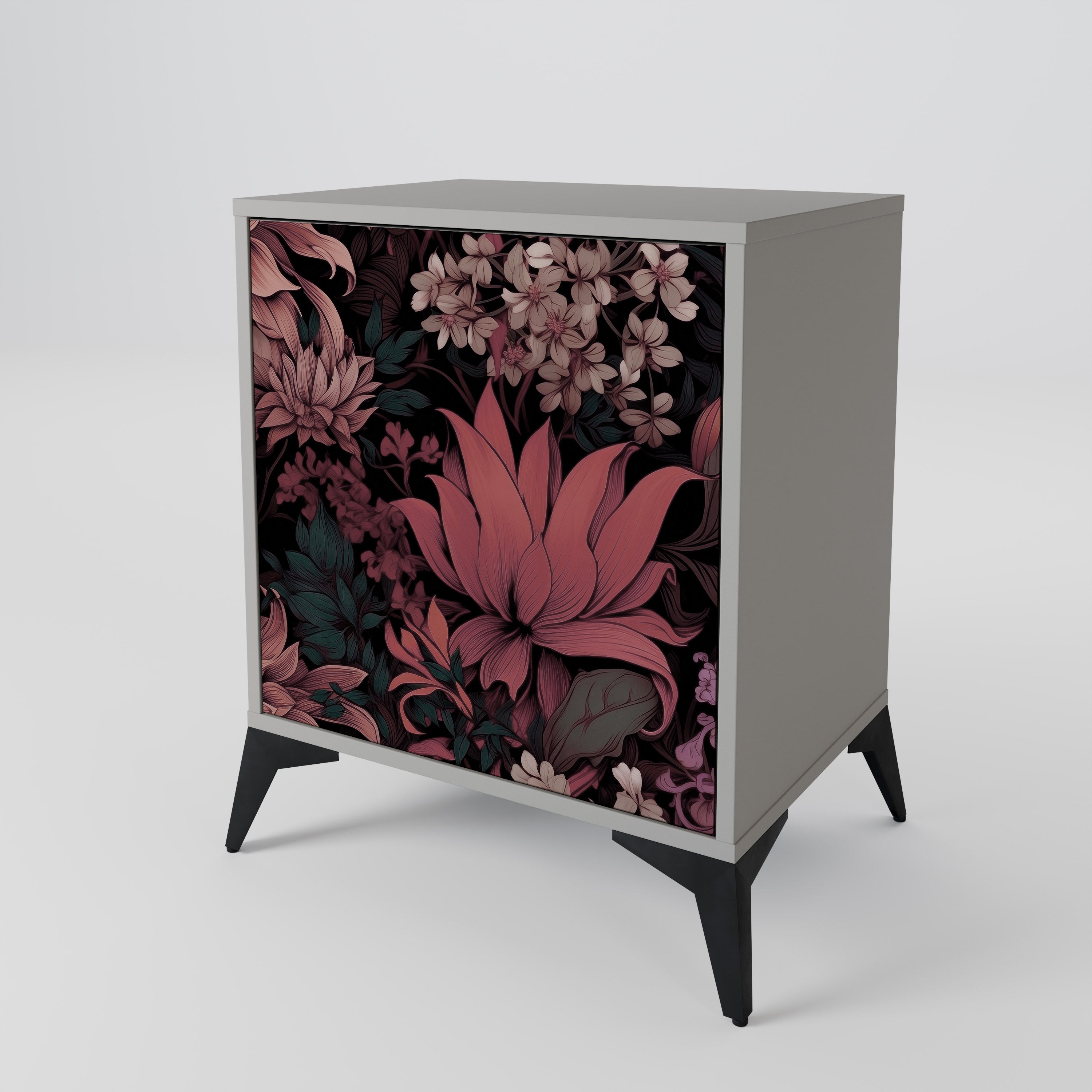 FLORAL WHISPER Komoda 1-drzwiowa korpus Szary