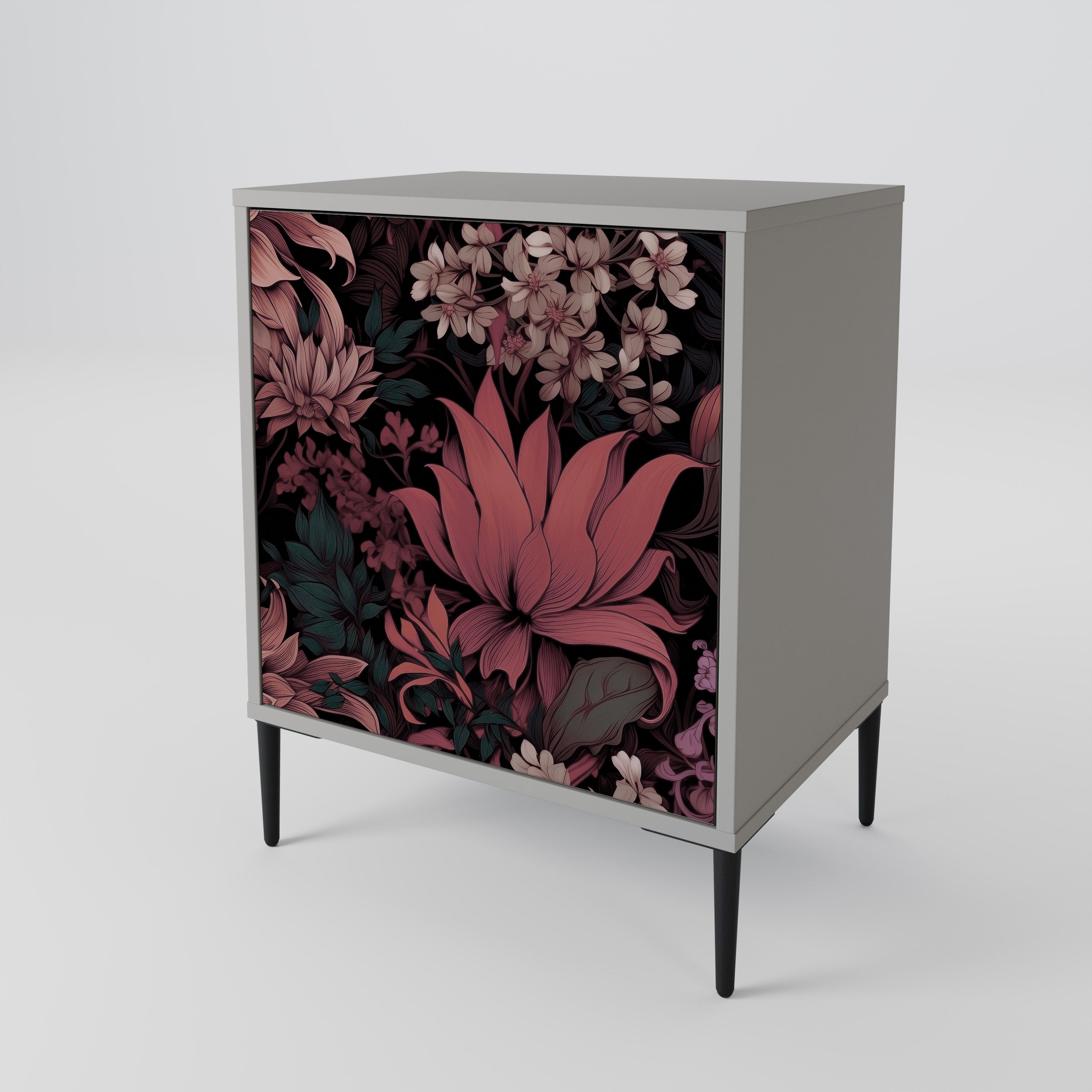 FLORAL WHISPER Komoda 1-drzwiowa korpus Szary