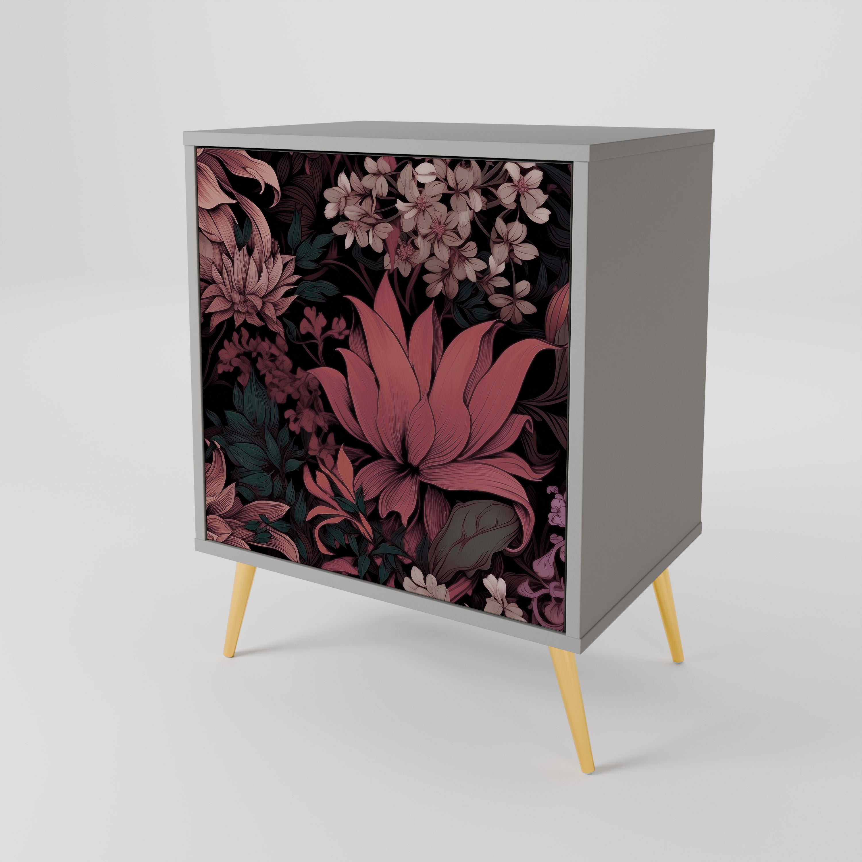 FLORAL WHISPER Komoda 1-drzwiowa korpus Szary