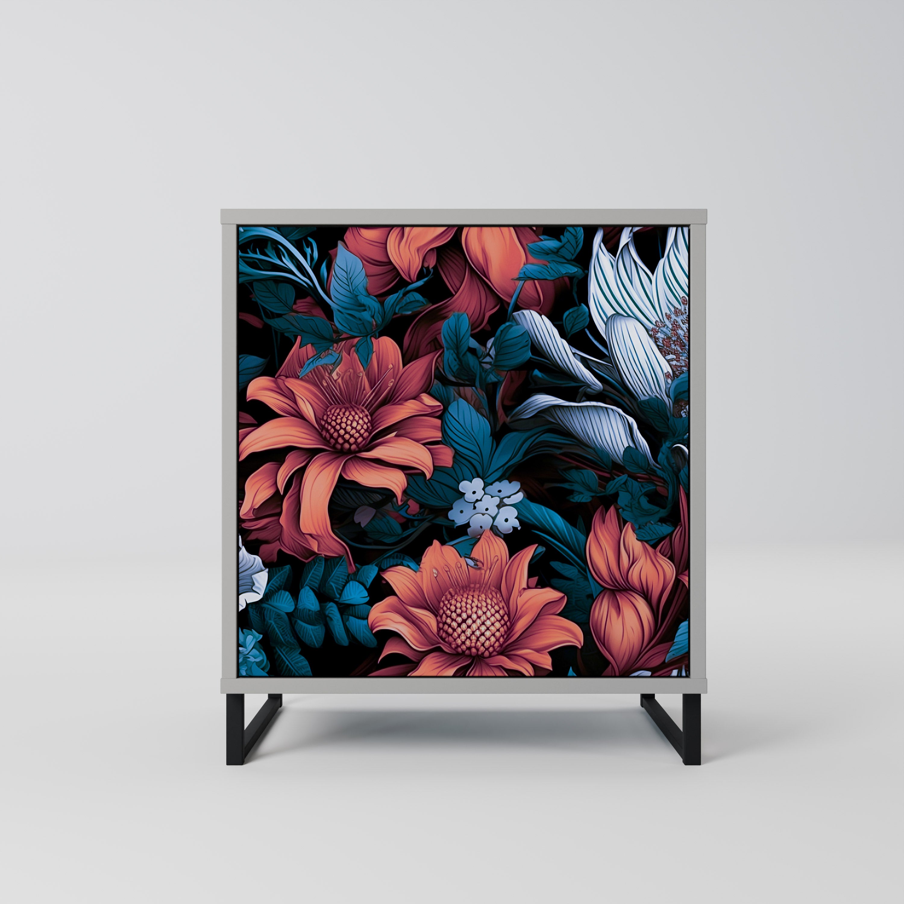ETHEREAL BLOSSOMS Komoda 1-drzwiowa korpus Szary