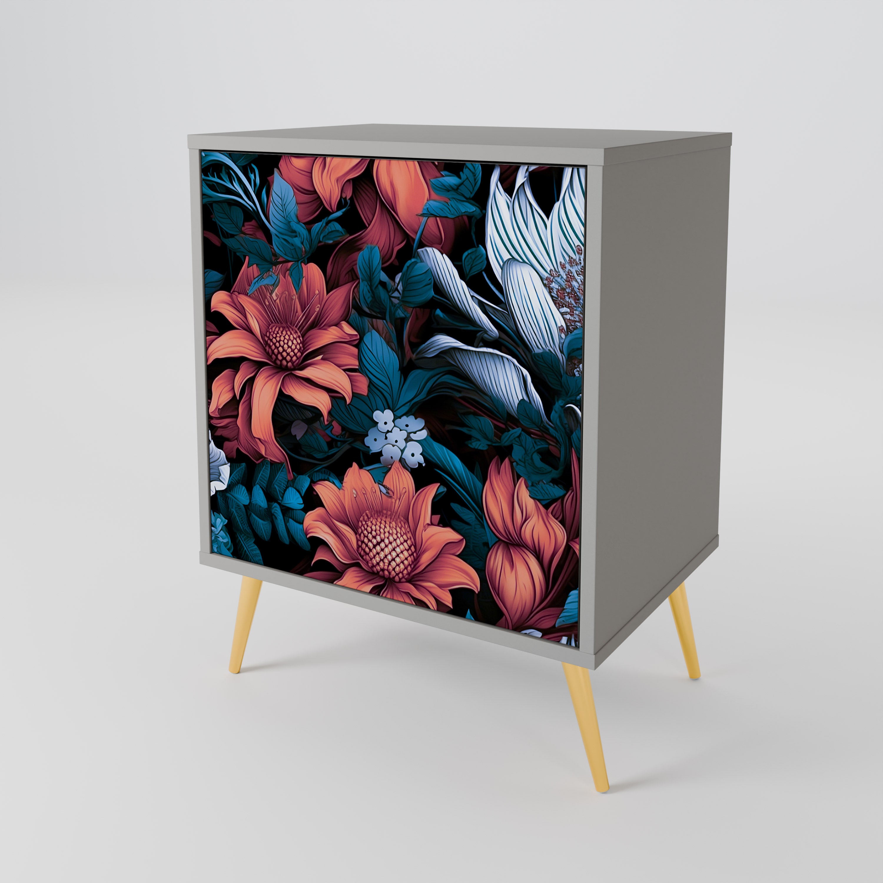 ETHEREAL BLOSSOMS Komoda 1-drzwiowa korpus Szary
