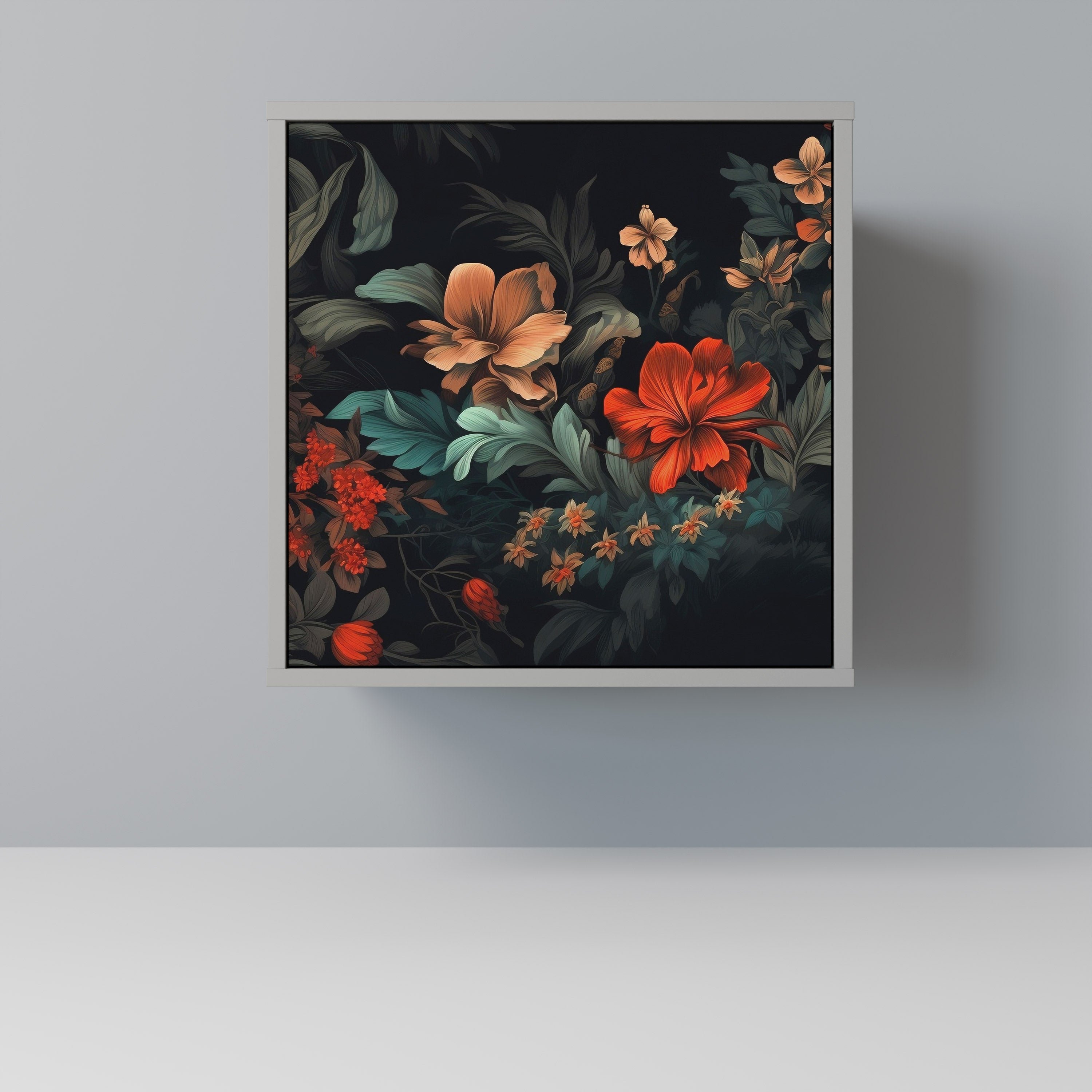 IMAGINARY BLOSSOM Komoda 1-drzwiowa korpus Szary