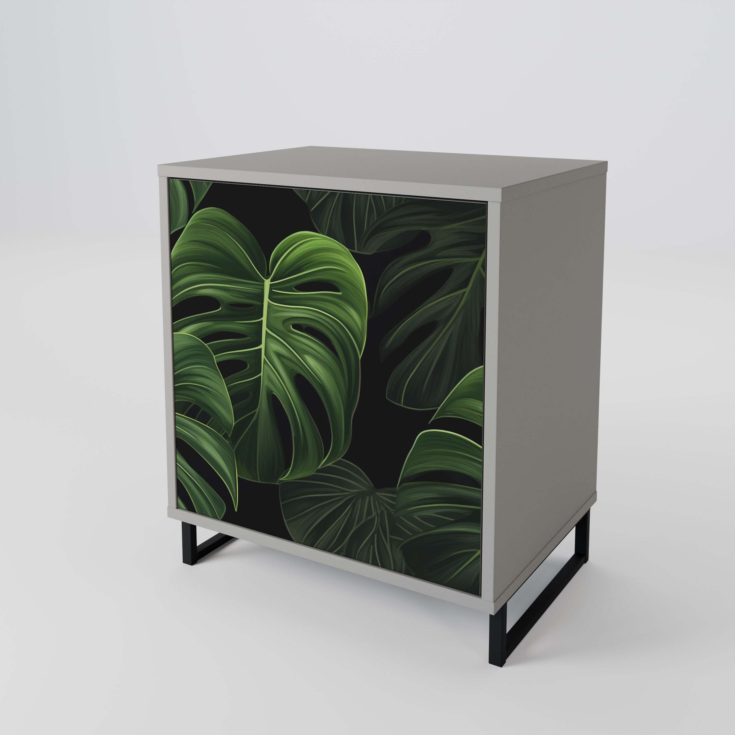 INFINITE MONSTERA Komoda 1-drzwiowa korpus Szary