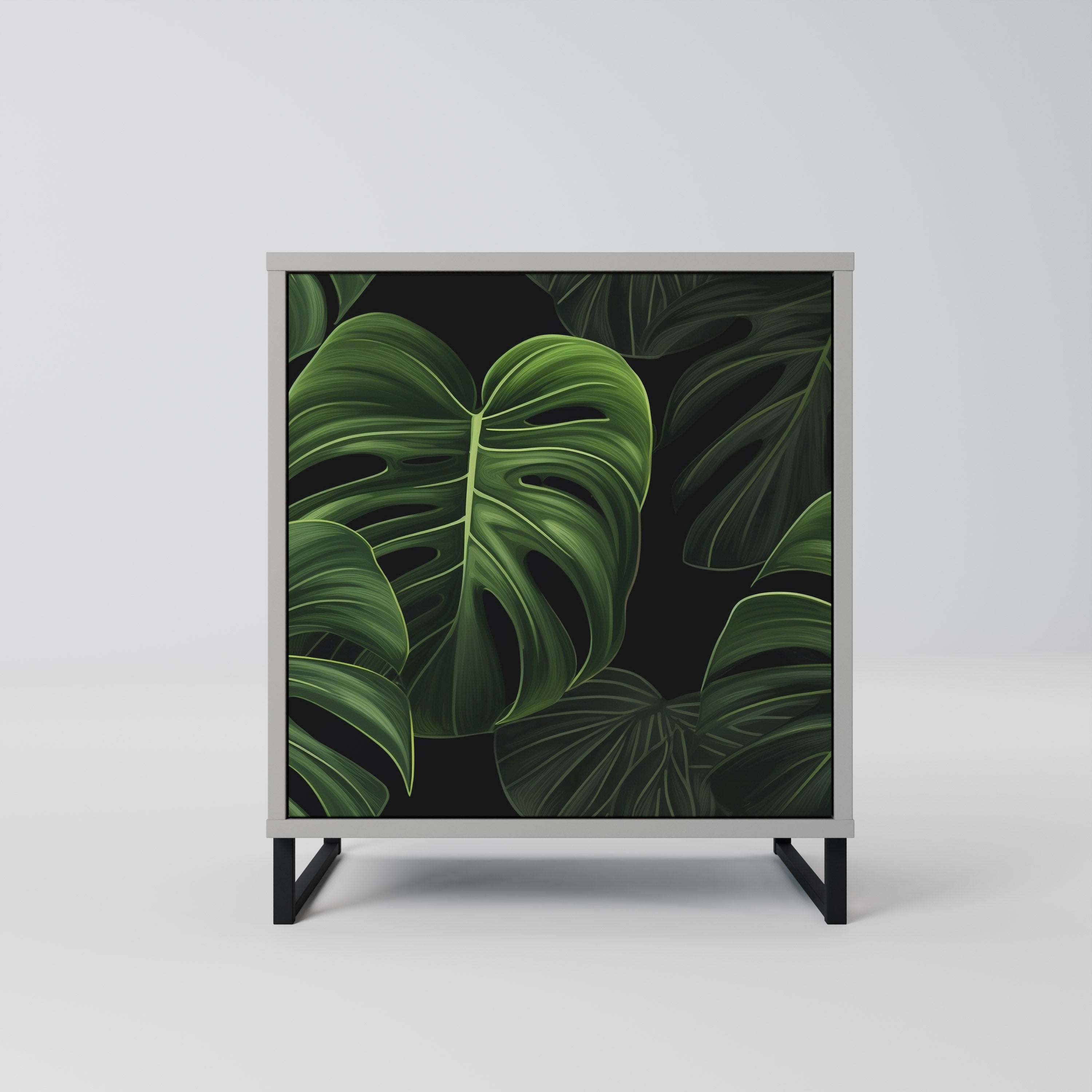 INFINITE MONSTERA Komoda 1-drzwiowa korpus Szary