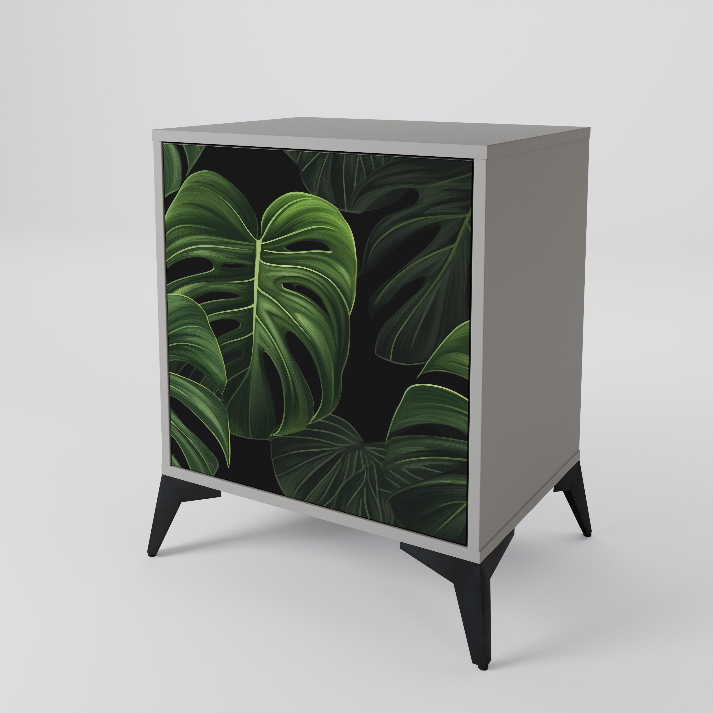 INFINITE MONSTERA Komoda 1-drzwiowa korpus Szary