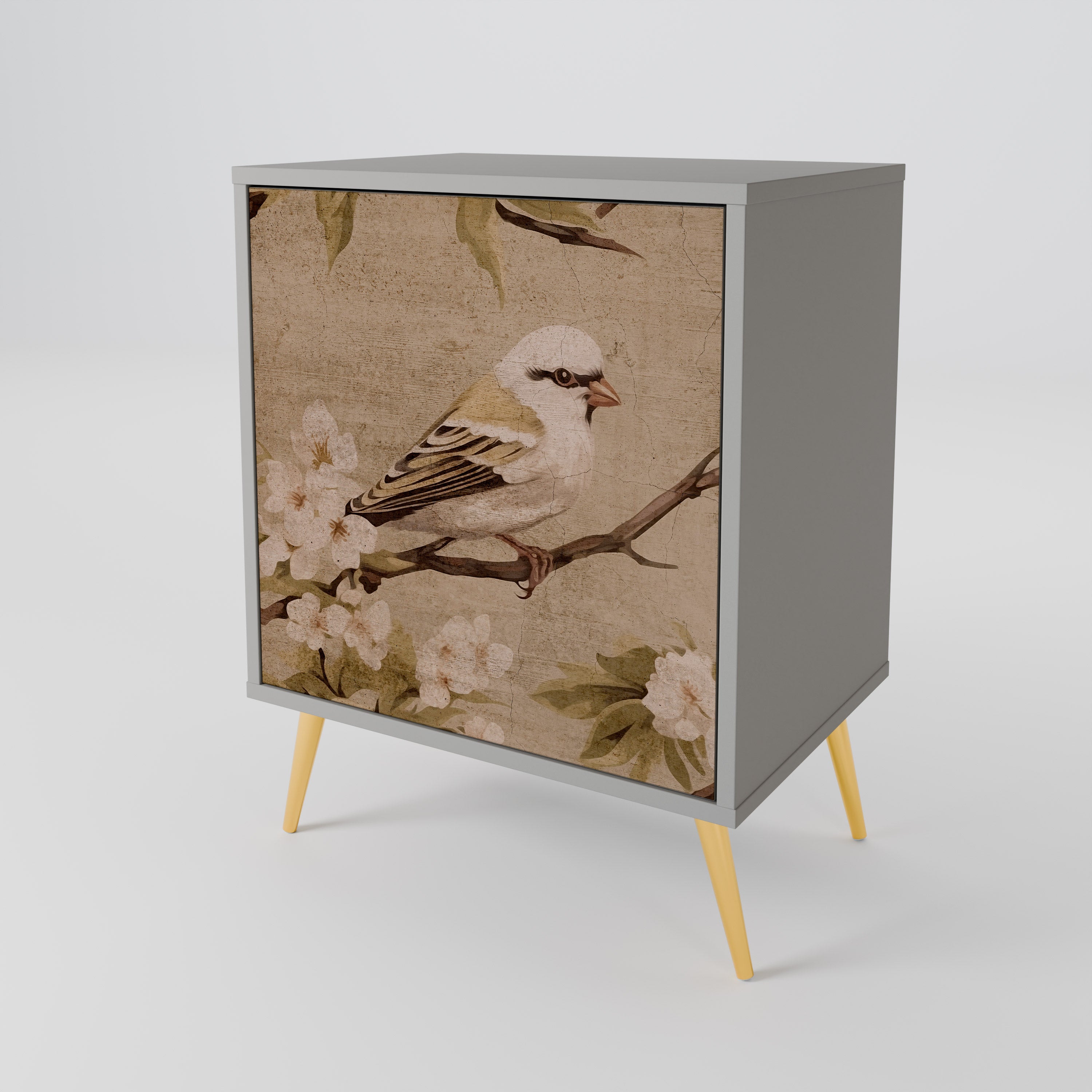 PETAL DISTINGUISH Komoda 1-drzwiowa korpus Szary