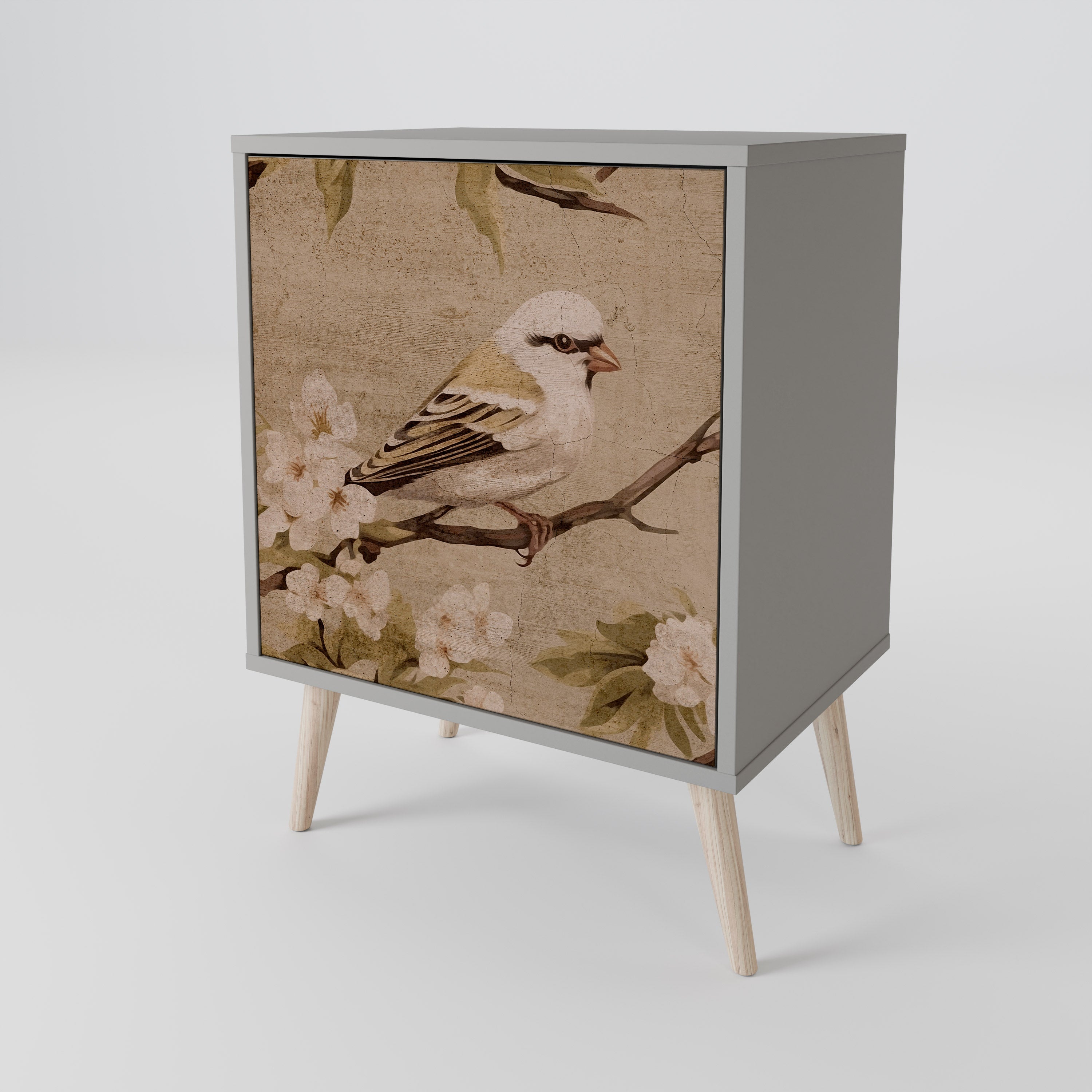 PETAL DISTINGUISH Komoda 1-drzwiowa korpus Szary