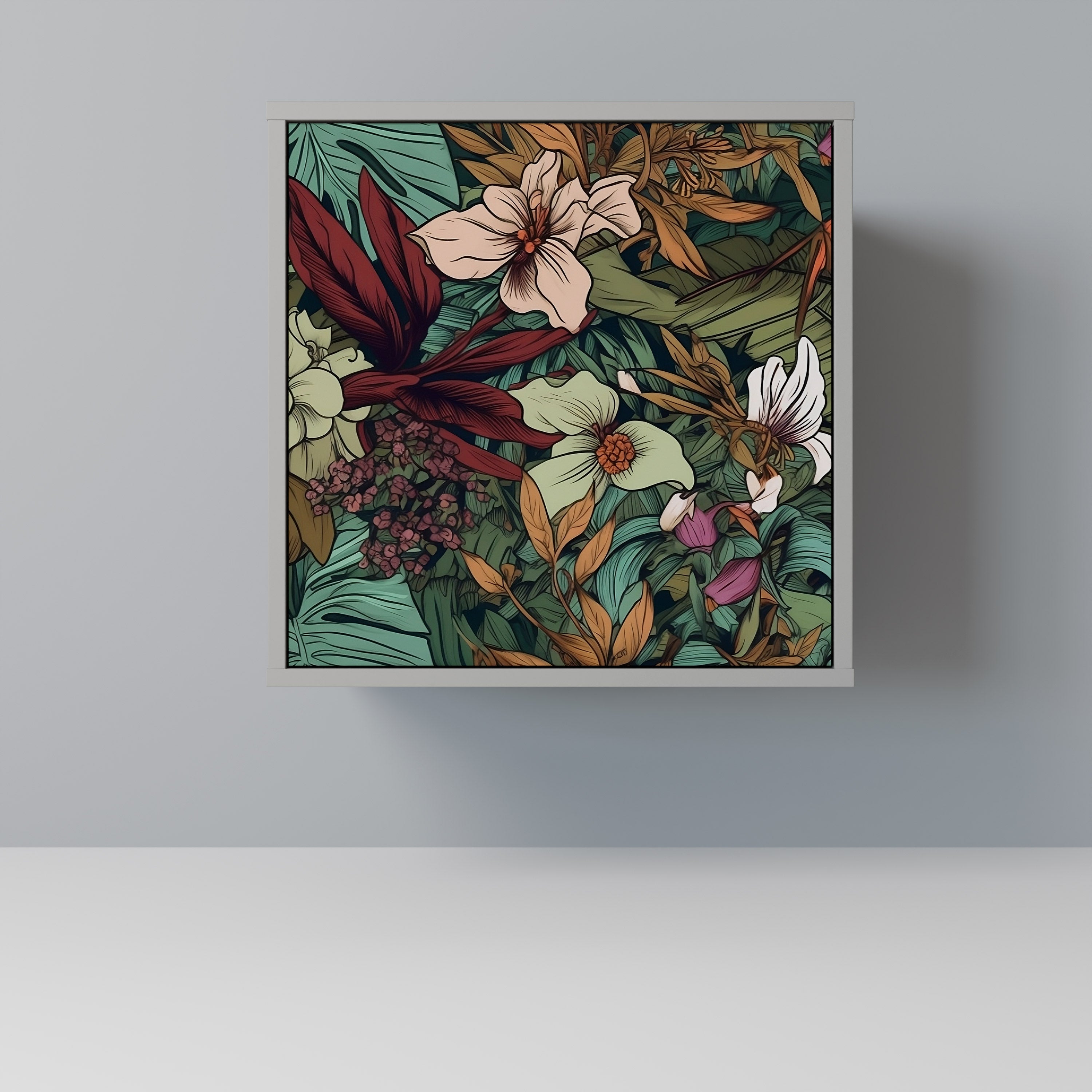 BOTANICAL EMERGENCE Komoda 1-drzwiowa korpus Szary