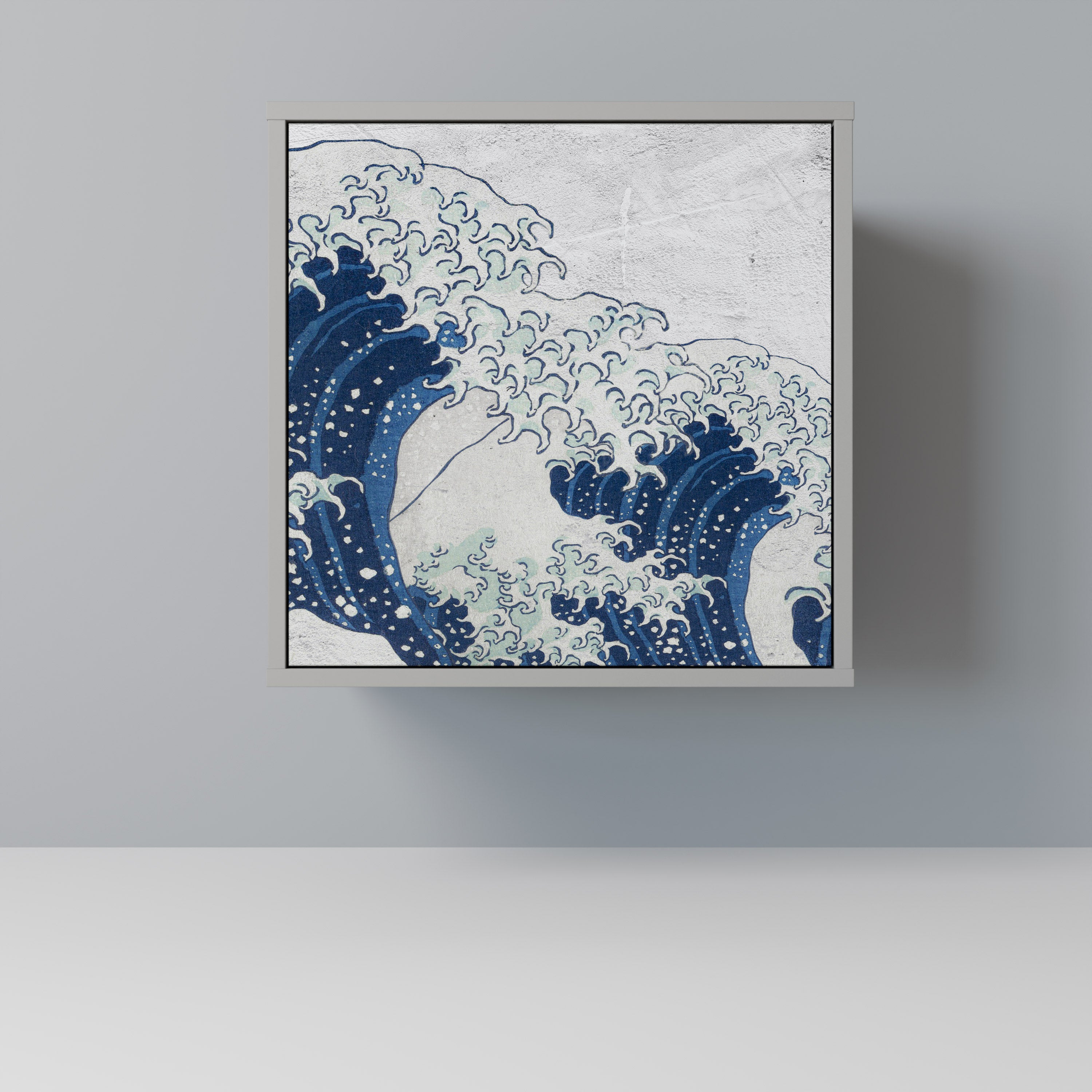 THE GREAT WAVE AT KANAGAWA Komoda 1-drzwiowa korpus Szary