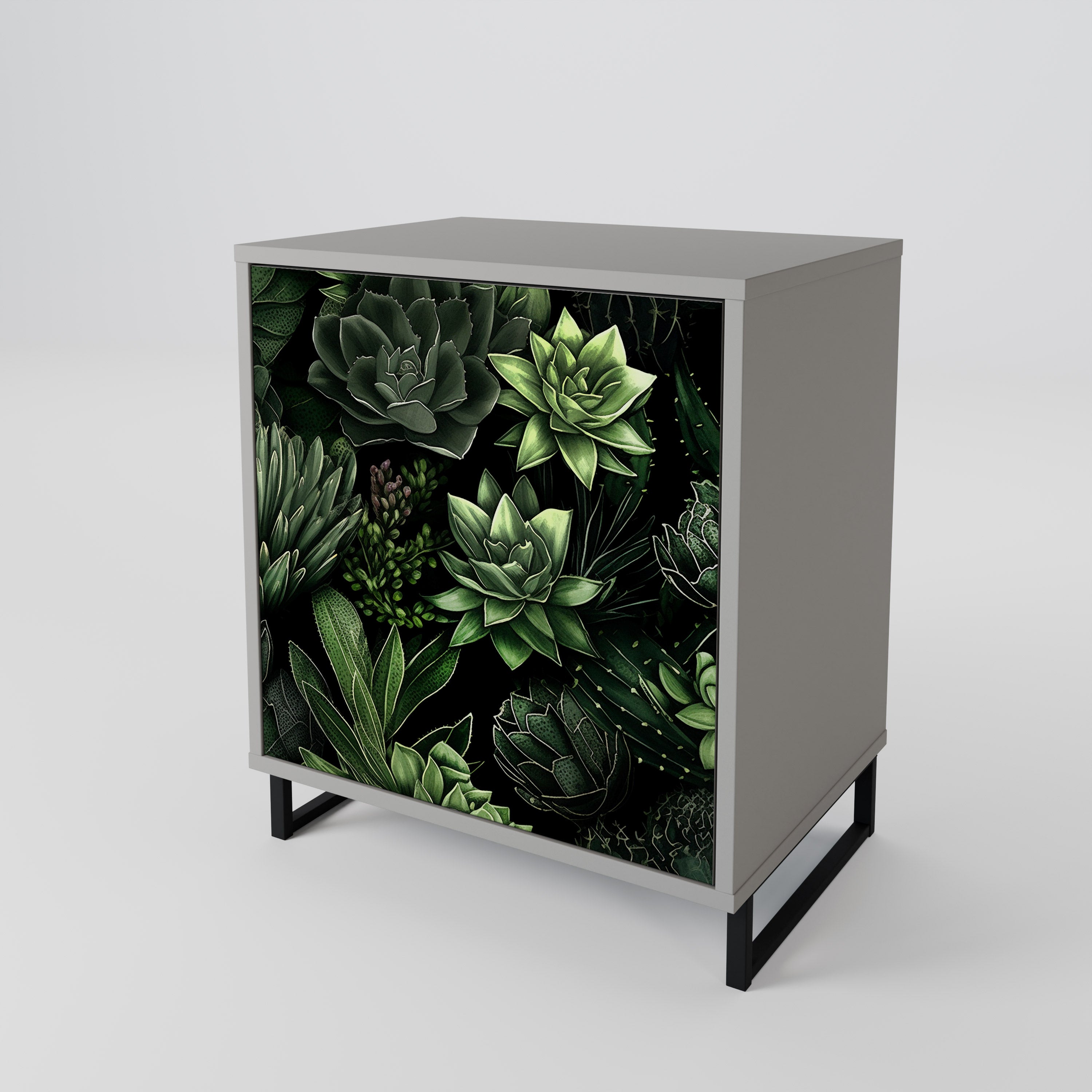 SUCCULENT JUNGLE Komoda 1-drzwiowa korpus Szary