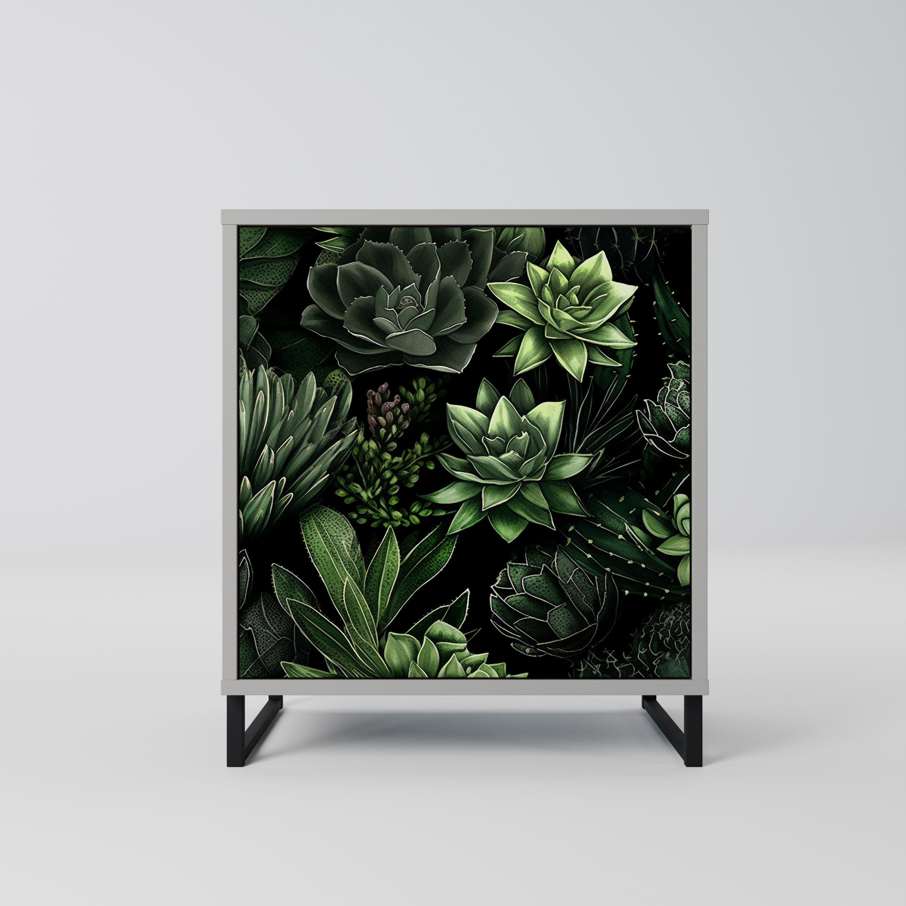 SUCCULENT JUNGLE Komoda 1-drzwiowa korpus Szary