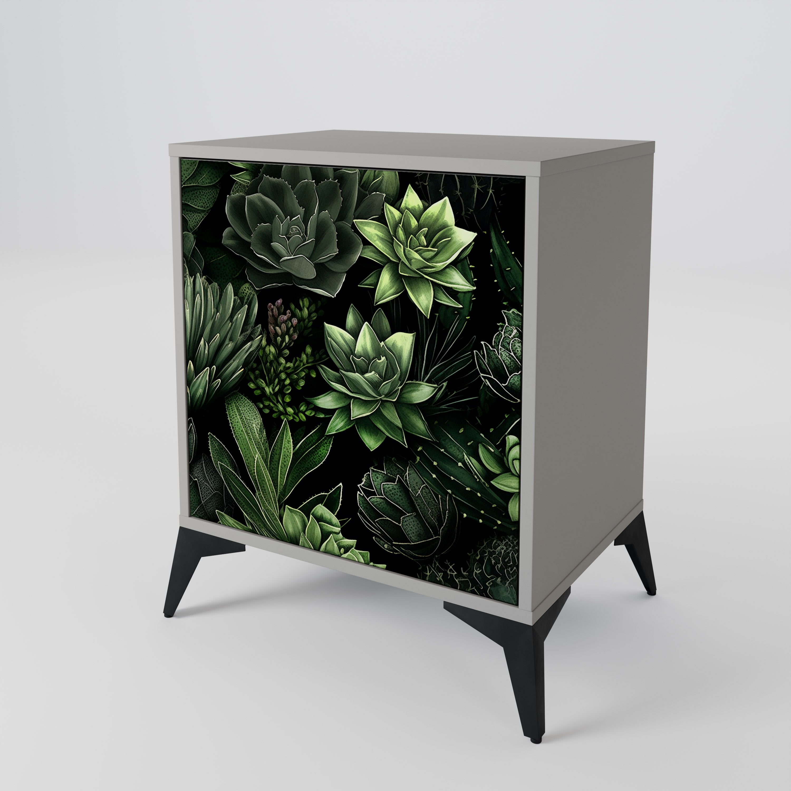 SUCCULENT JUNGLE Komoda 1-drzwiowa korpus Szary