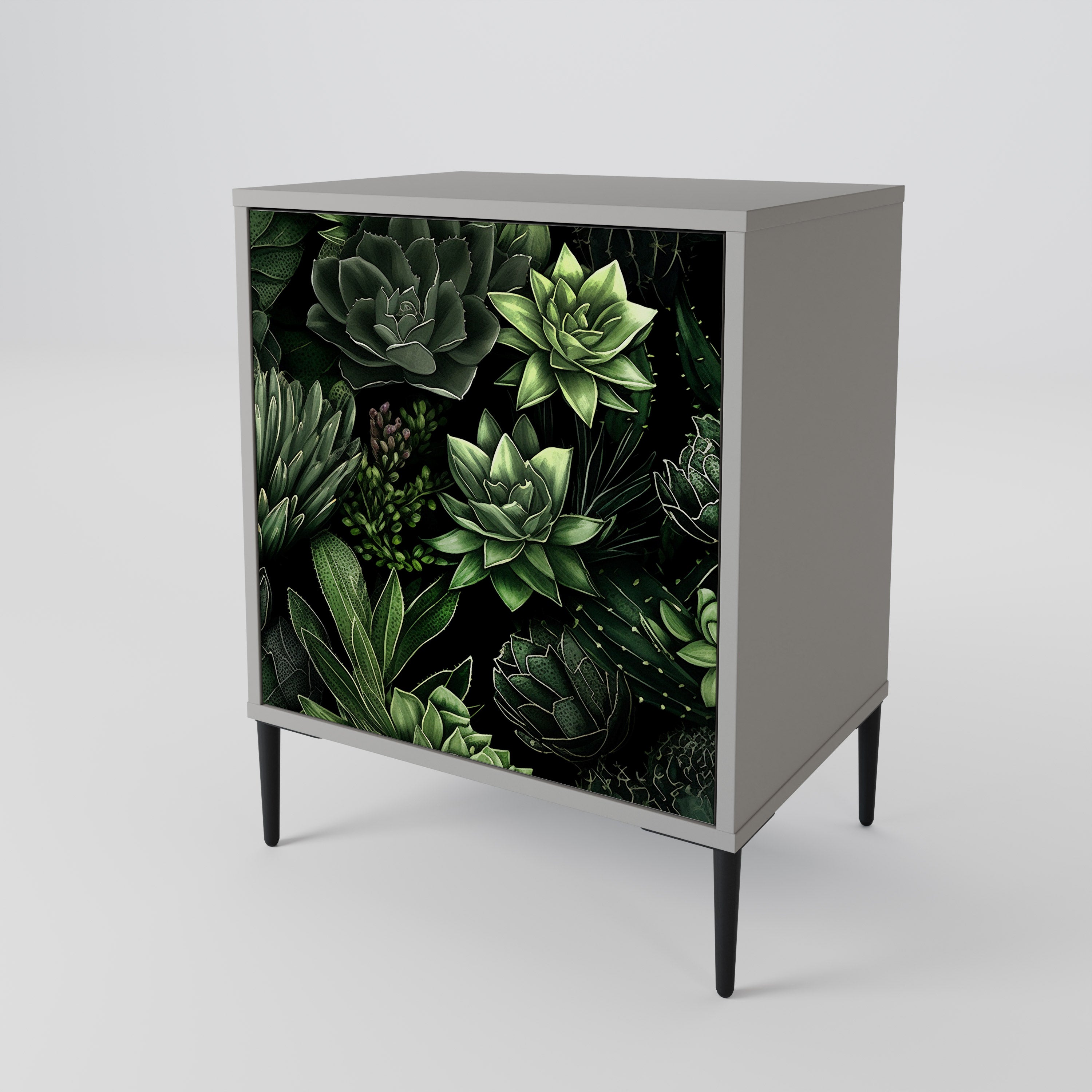 SUCCULENT JUNGLE Komoda 1-drzwiowa korpus Szary