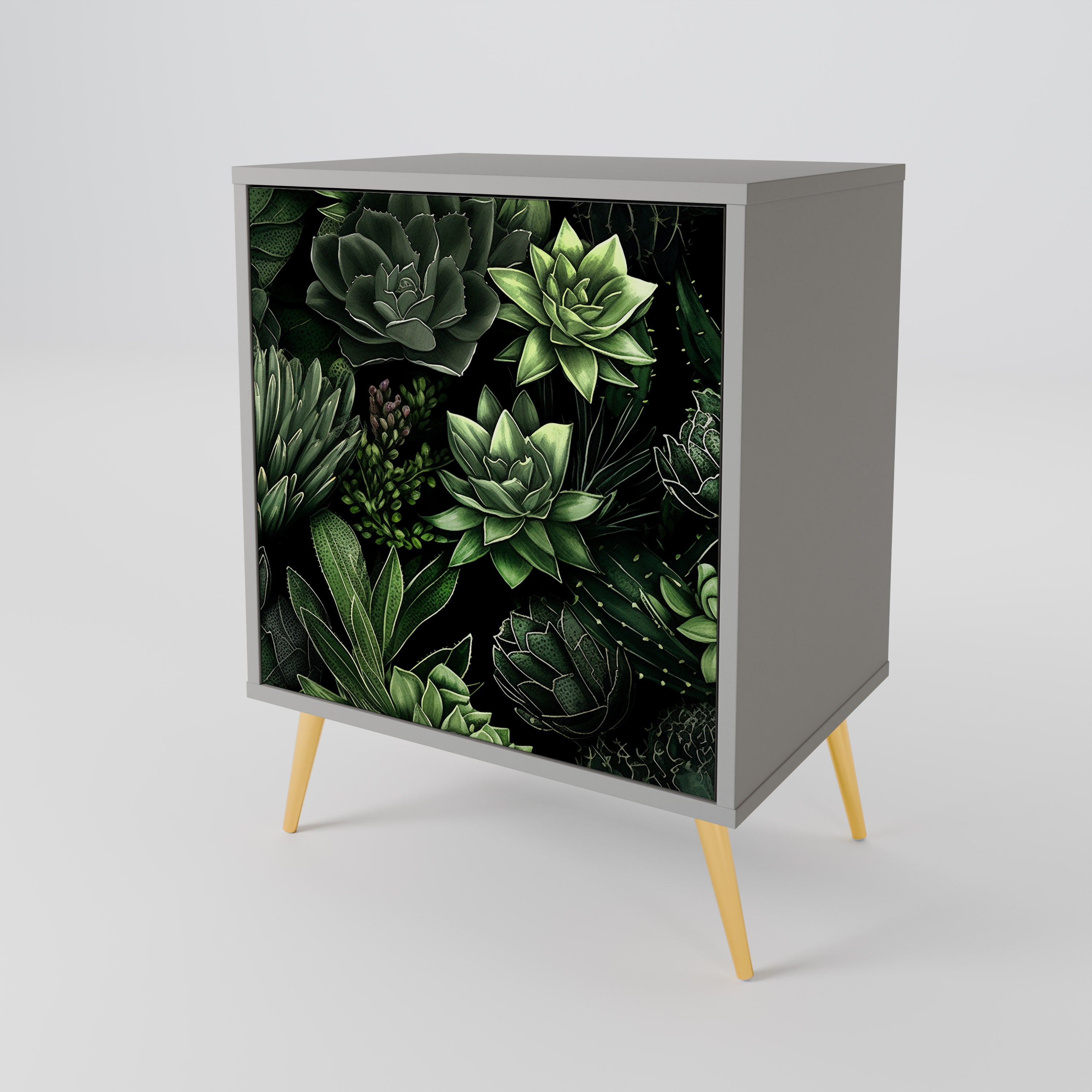 SUCCULENT JUNGLE Komoda 1-drzwiowa korpus Szary