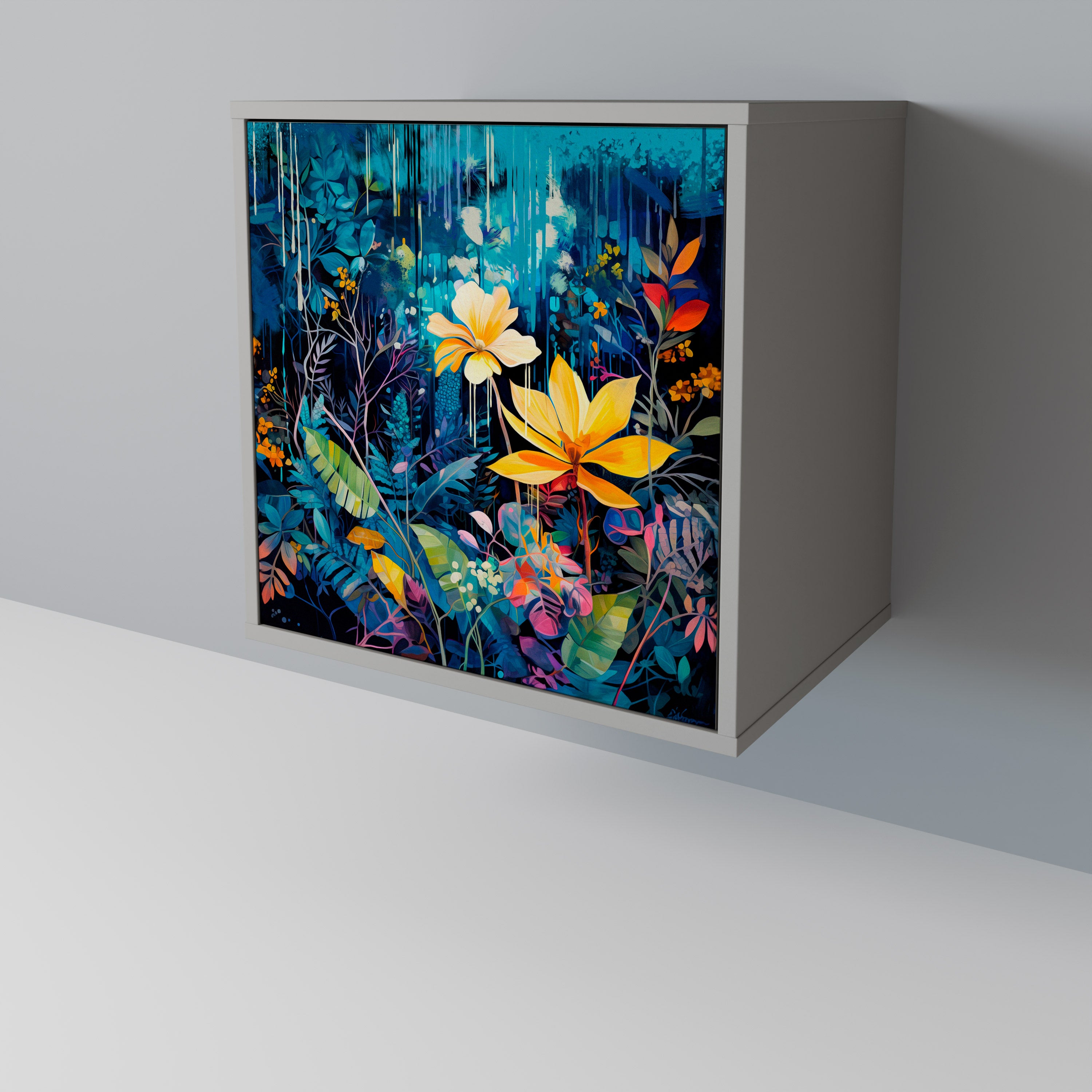 MIDNIGHT BLOSSOM Komoda 1-drzwiowa korpus Szary