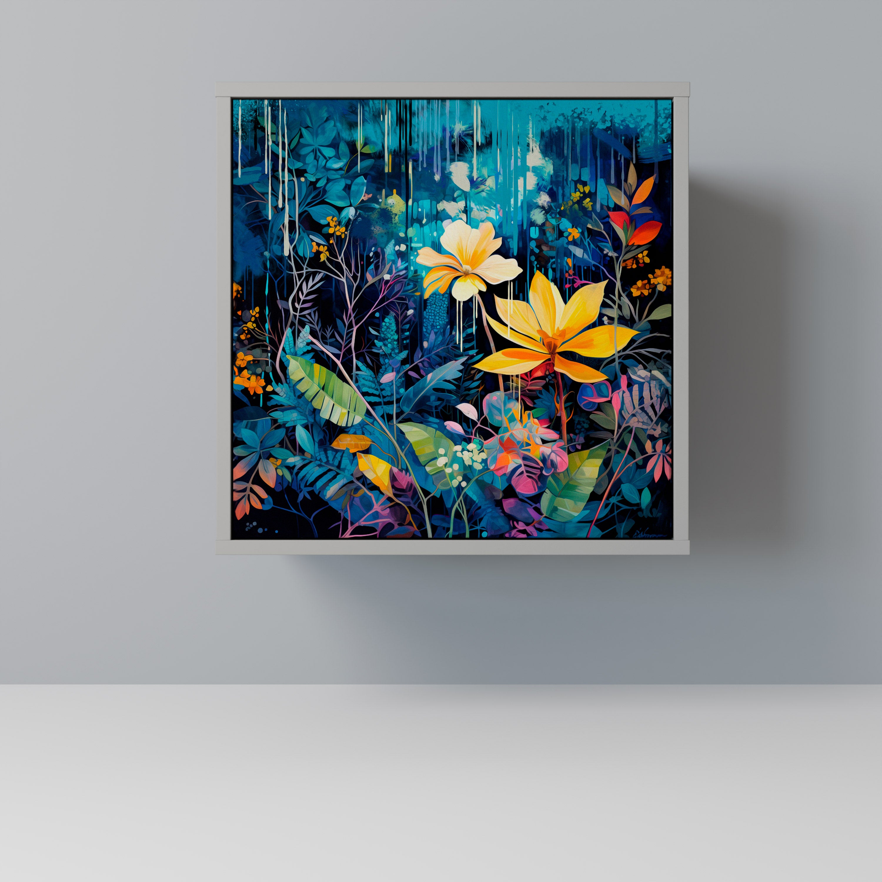 MIDNIGHT BLOSSOM Komoda 1-drzwiowa korpus Szary