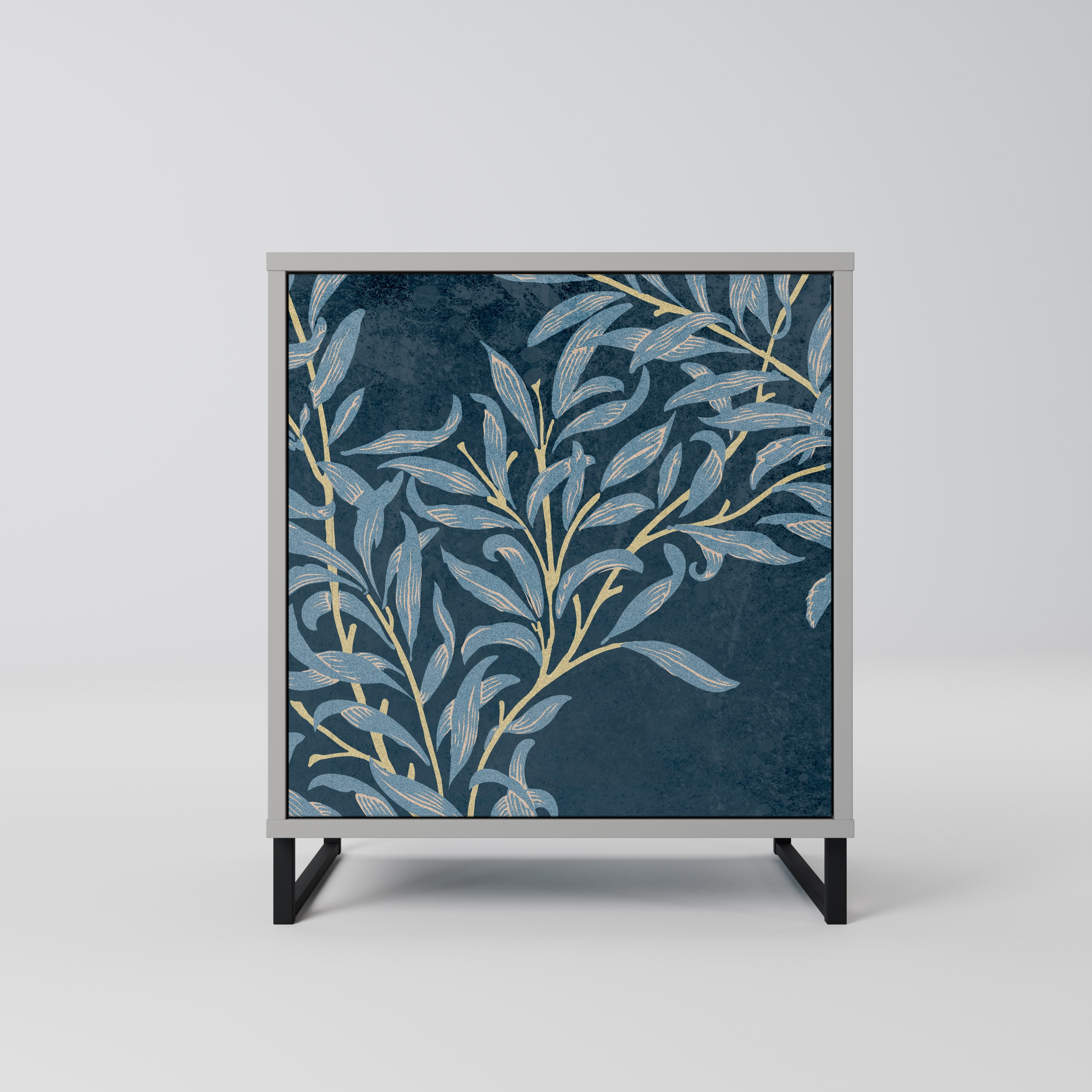 BLUE LEAVES Komoda 1-drzwiowa korpus Szary