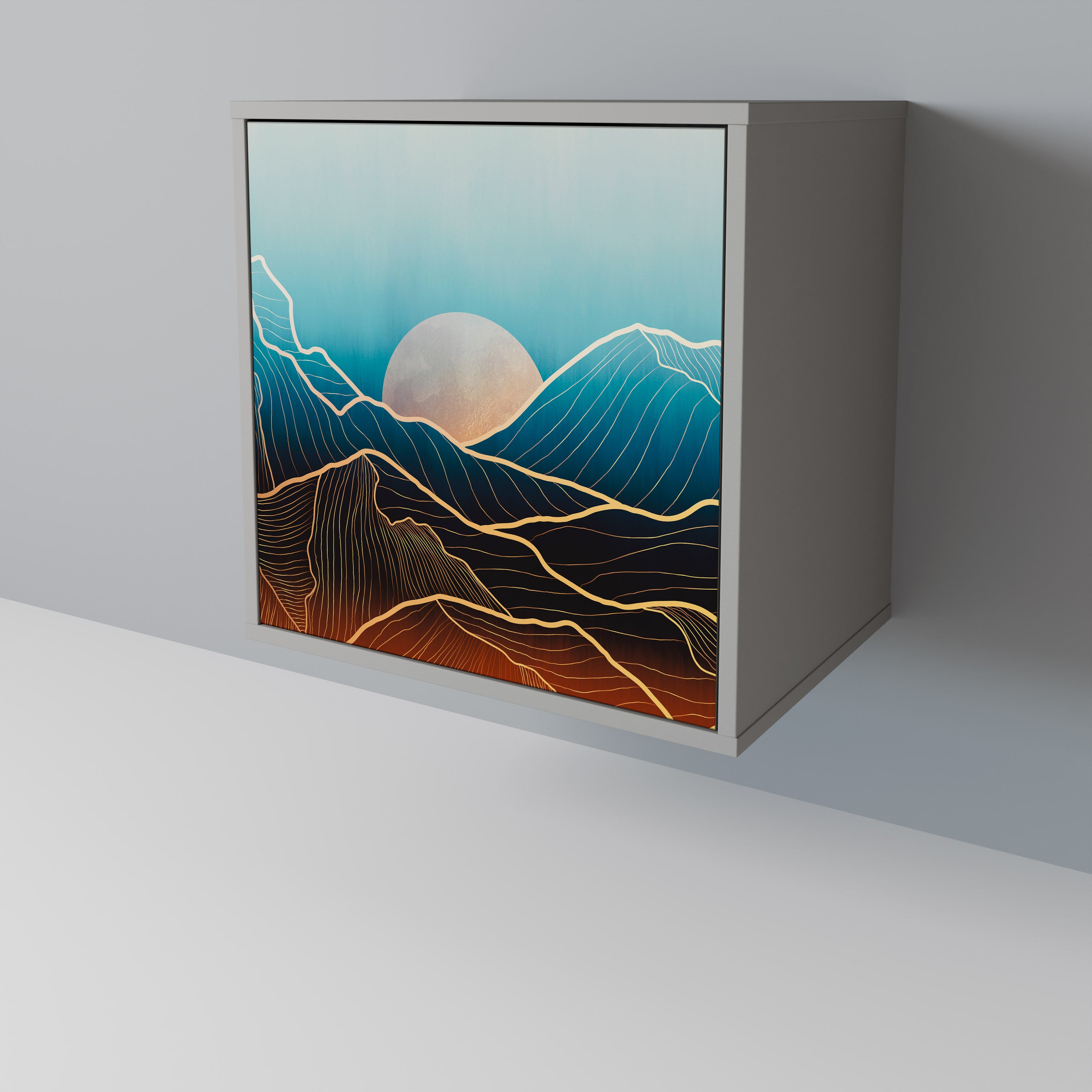 LUNAR SECRETS Komoda 1-drzwiowa korpus Szary