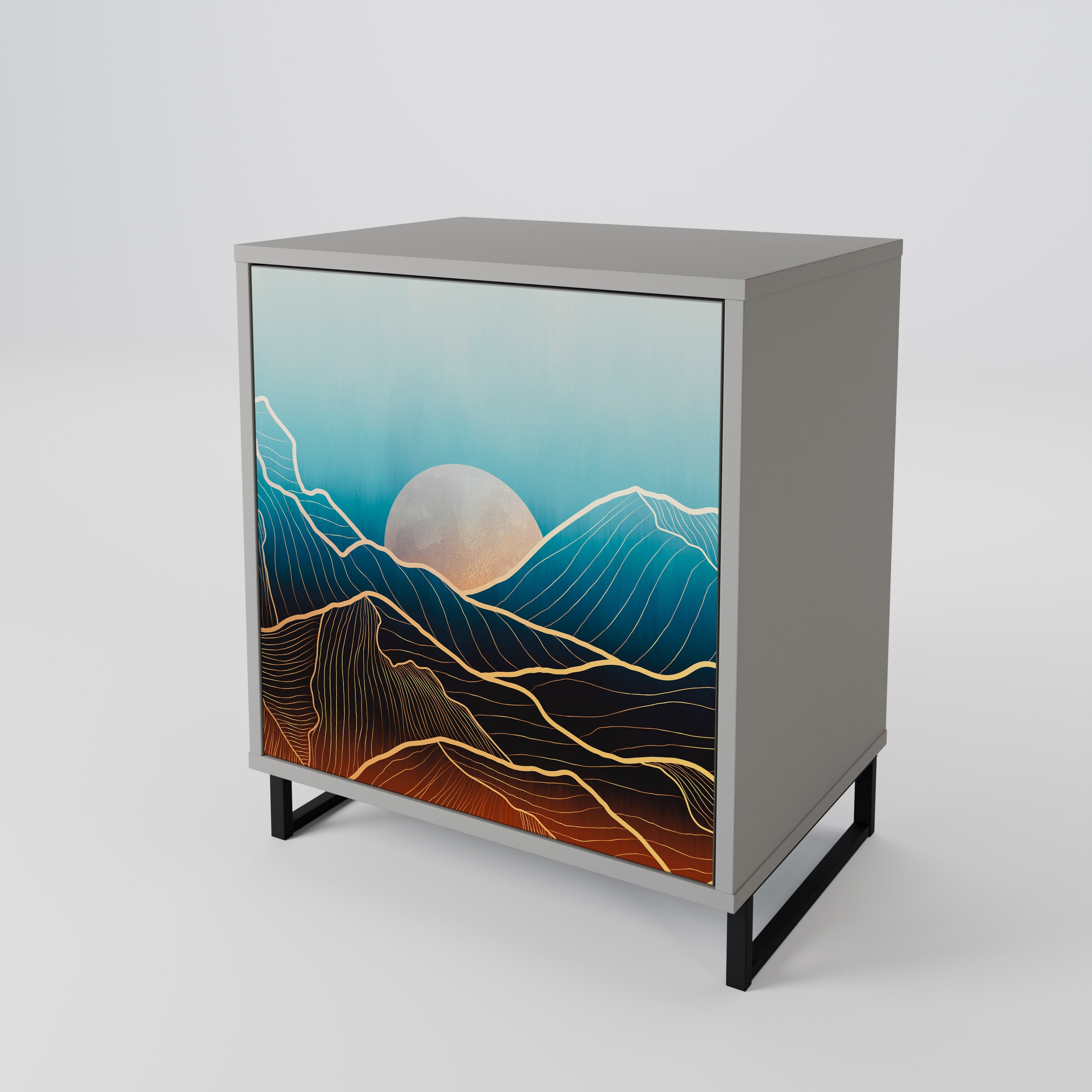 LUNAR SECRETS Komoda 1-drzwiowa korpus Szary