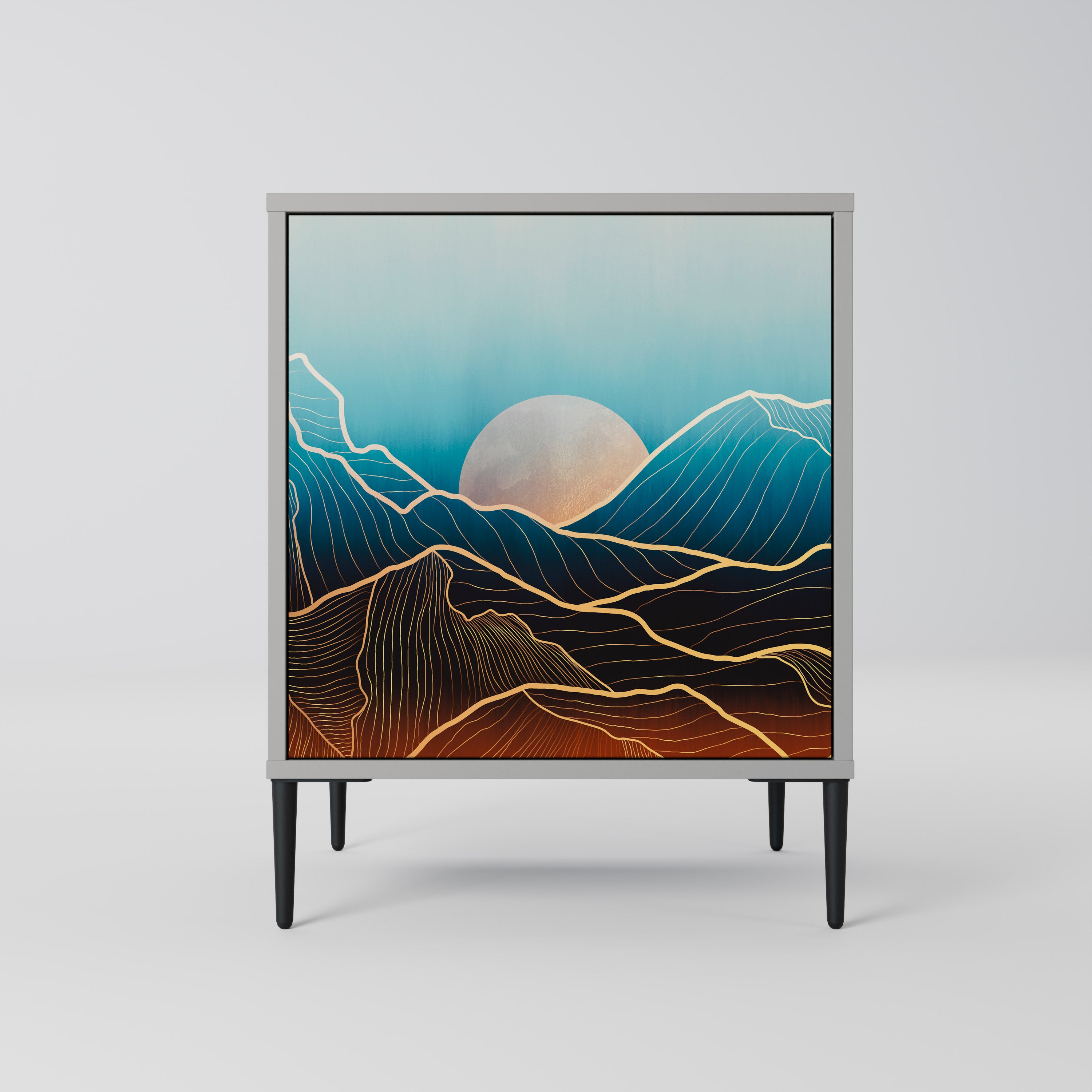 LUNAR SECRETS Komoda 1-drzwiowa korpus Szary