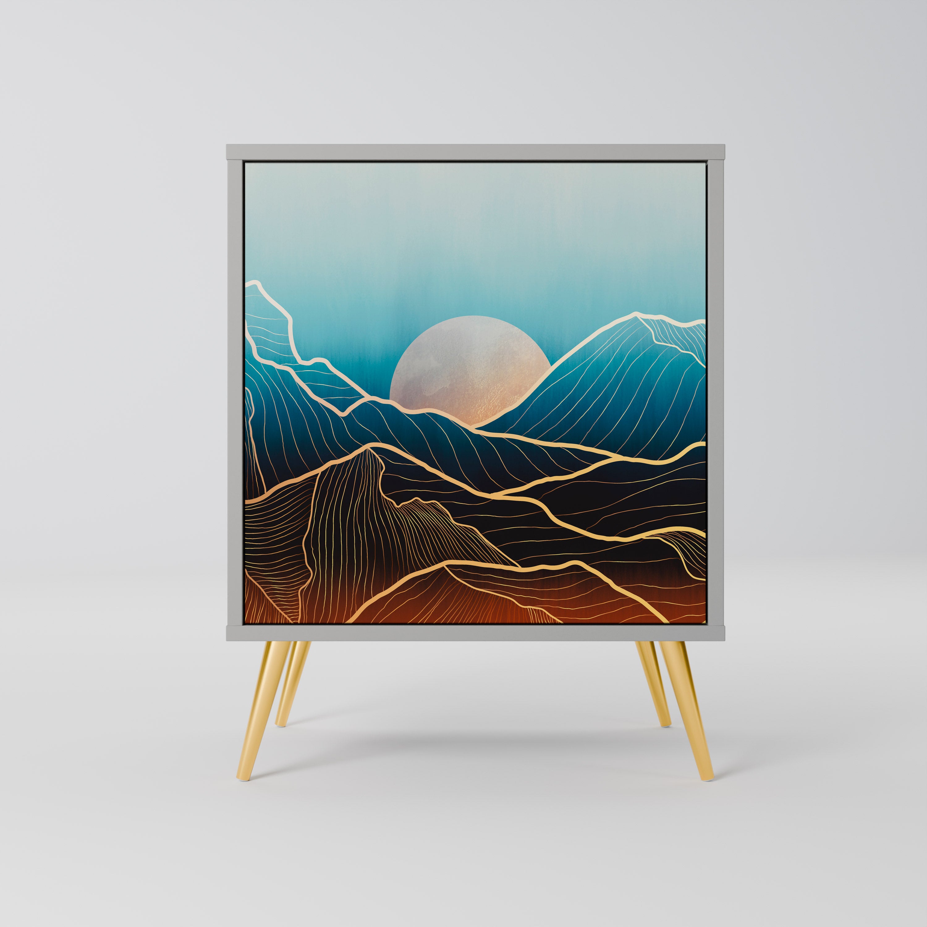 LUNAR SECRETS Komoda 1-drzwiowa korpus Szary