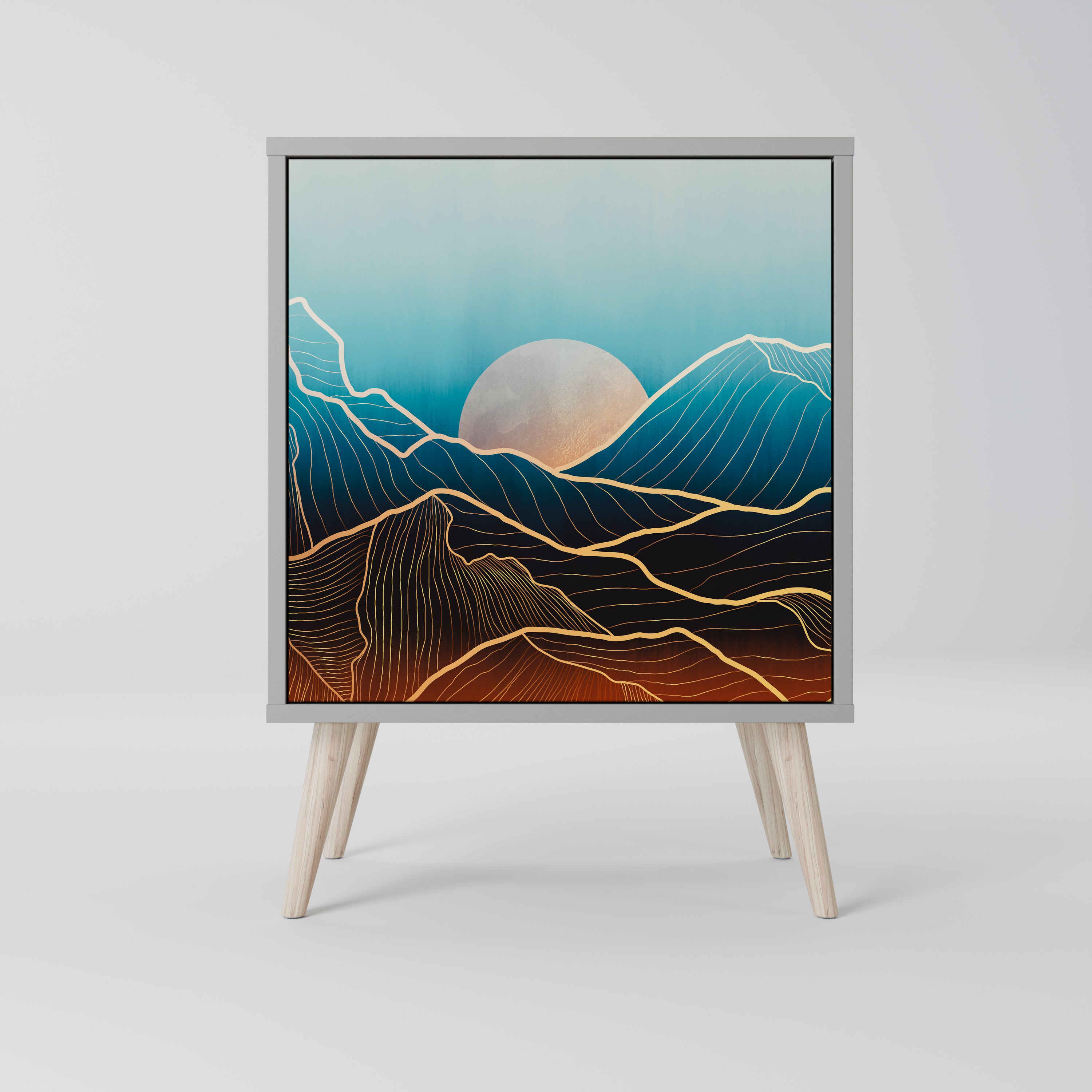 LUNAR SECRETS Komoda 1-drzwiowa korpus Szary