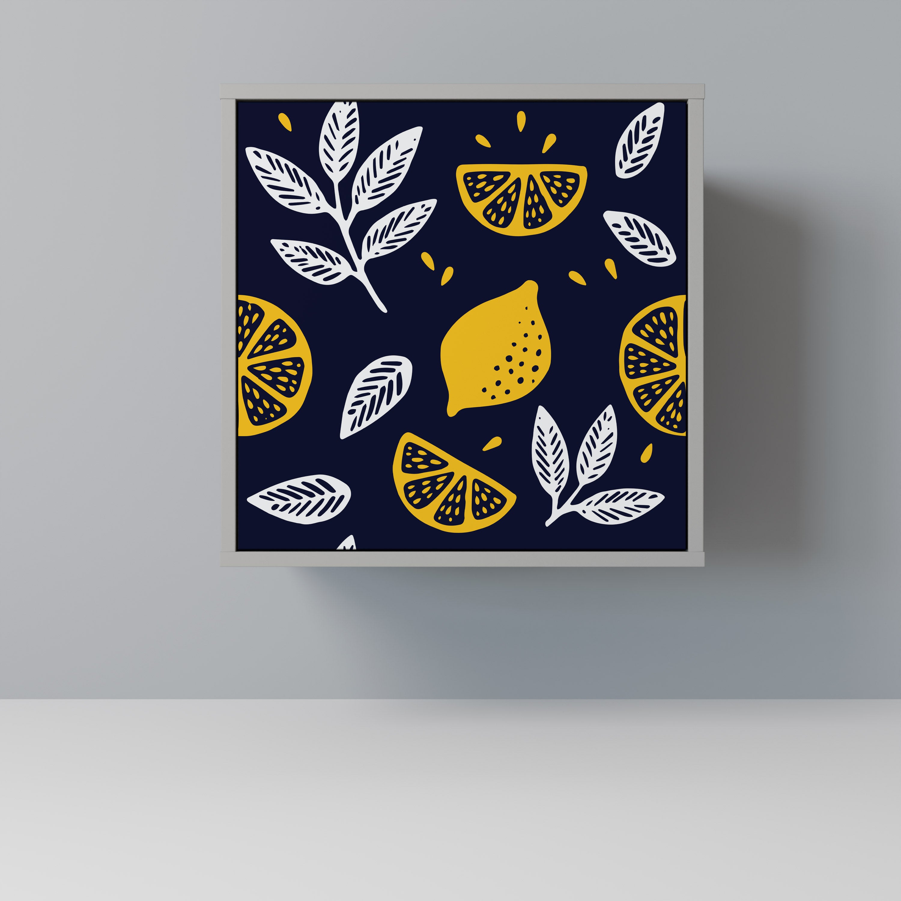 CITRUS BLACK AND WHITE Komoda 1-drzwiowa korpus Szary