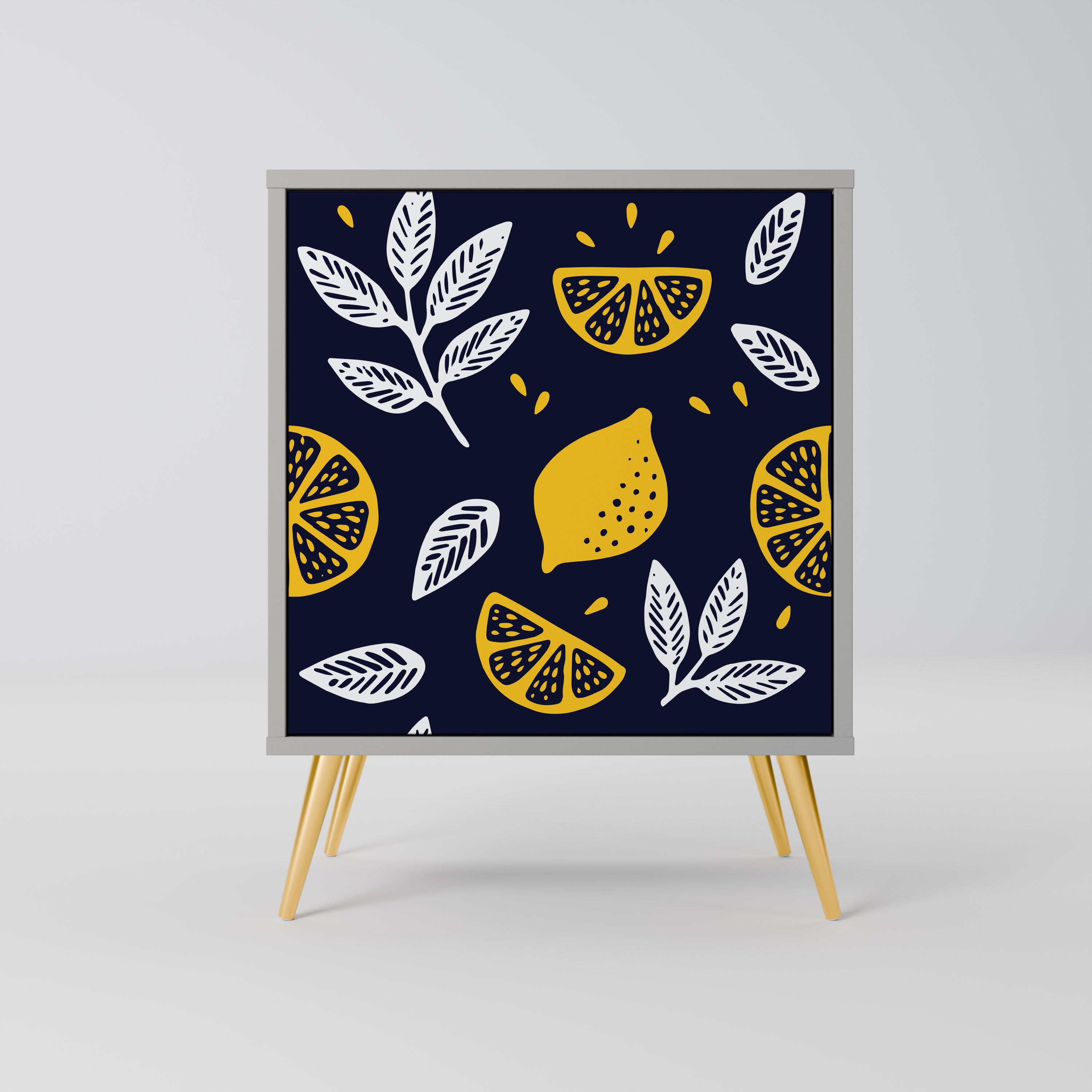 CITRUS BLACK AND WHITE Komoda 1-drzwiowa korpus Szary