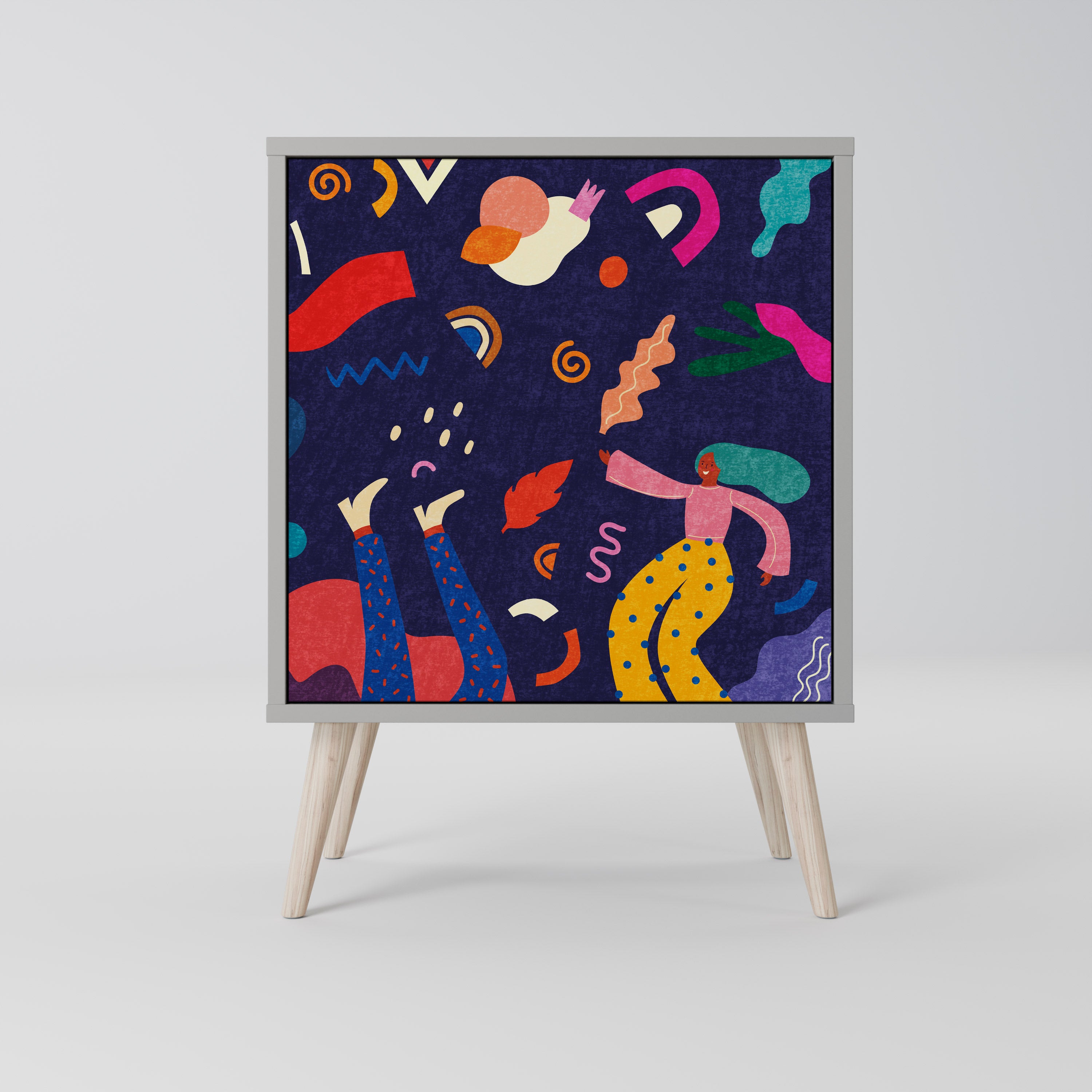 FESTIVE PLEASURES Komoda 1-drzwiowa korpus Szary