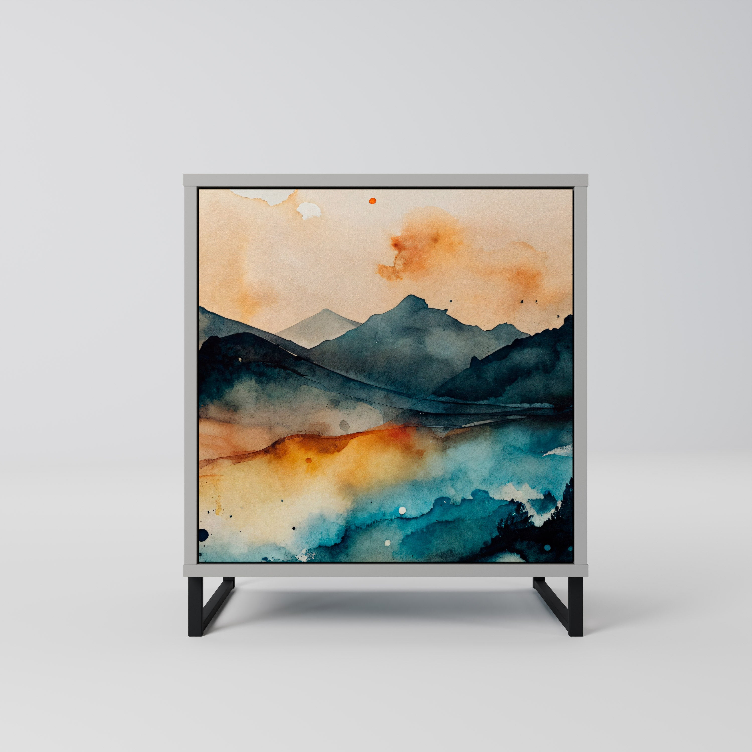 OMINOUS MOUNTAINS Komoda 1-drzwiowa korpus Szary