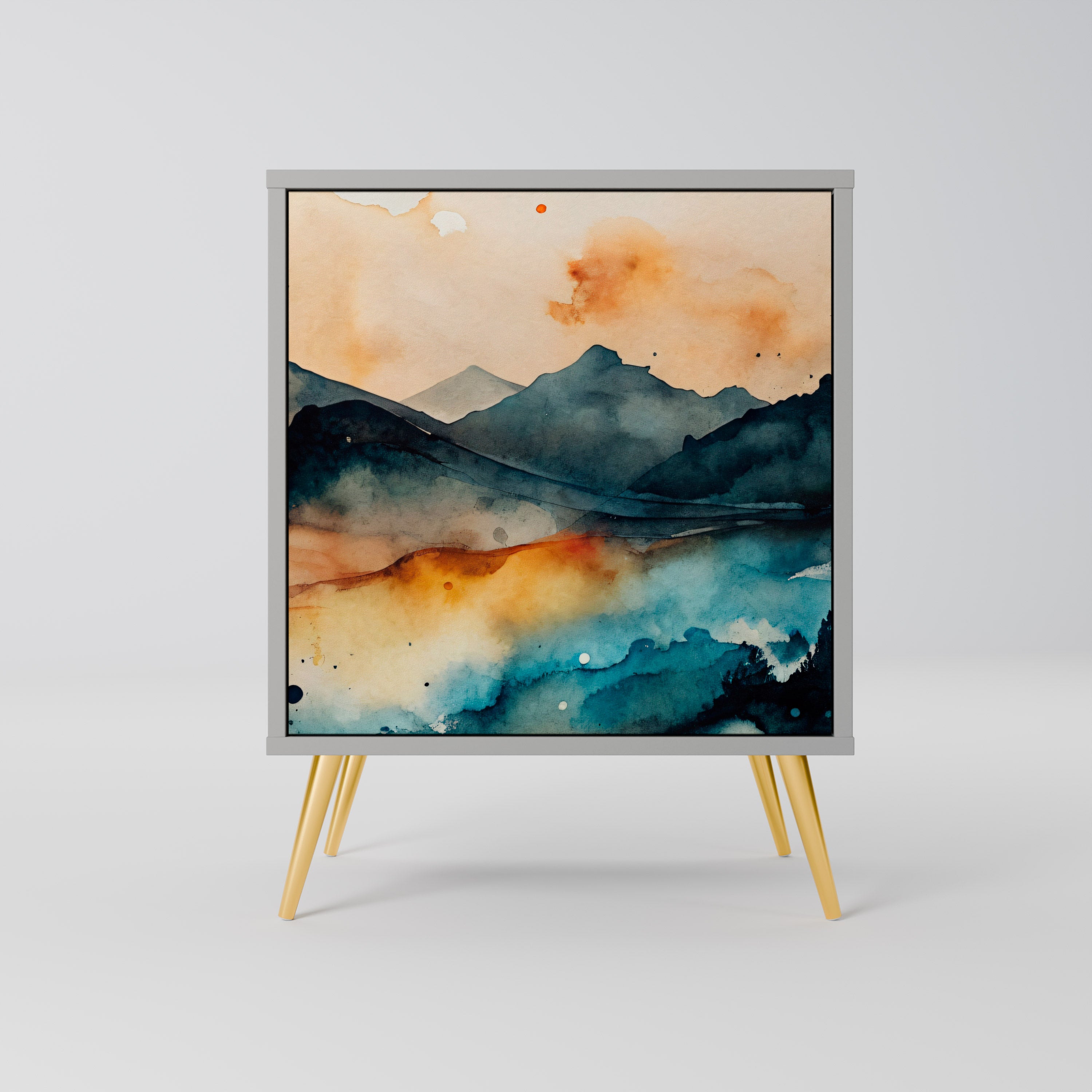 OMINOUS MOUNTAINS Komoda 1-drzwiowa korpus Szary